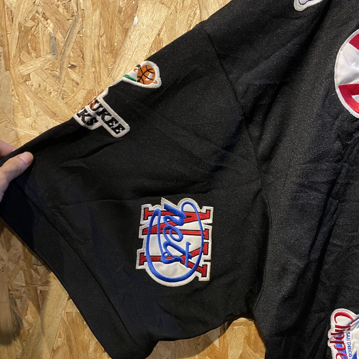 Majestic × NBA Vintage All Over NBA Patches Warm Up Jersey Shirt Size US XXL / EU 58 / 5 - 8 Thumbnail
