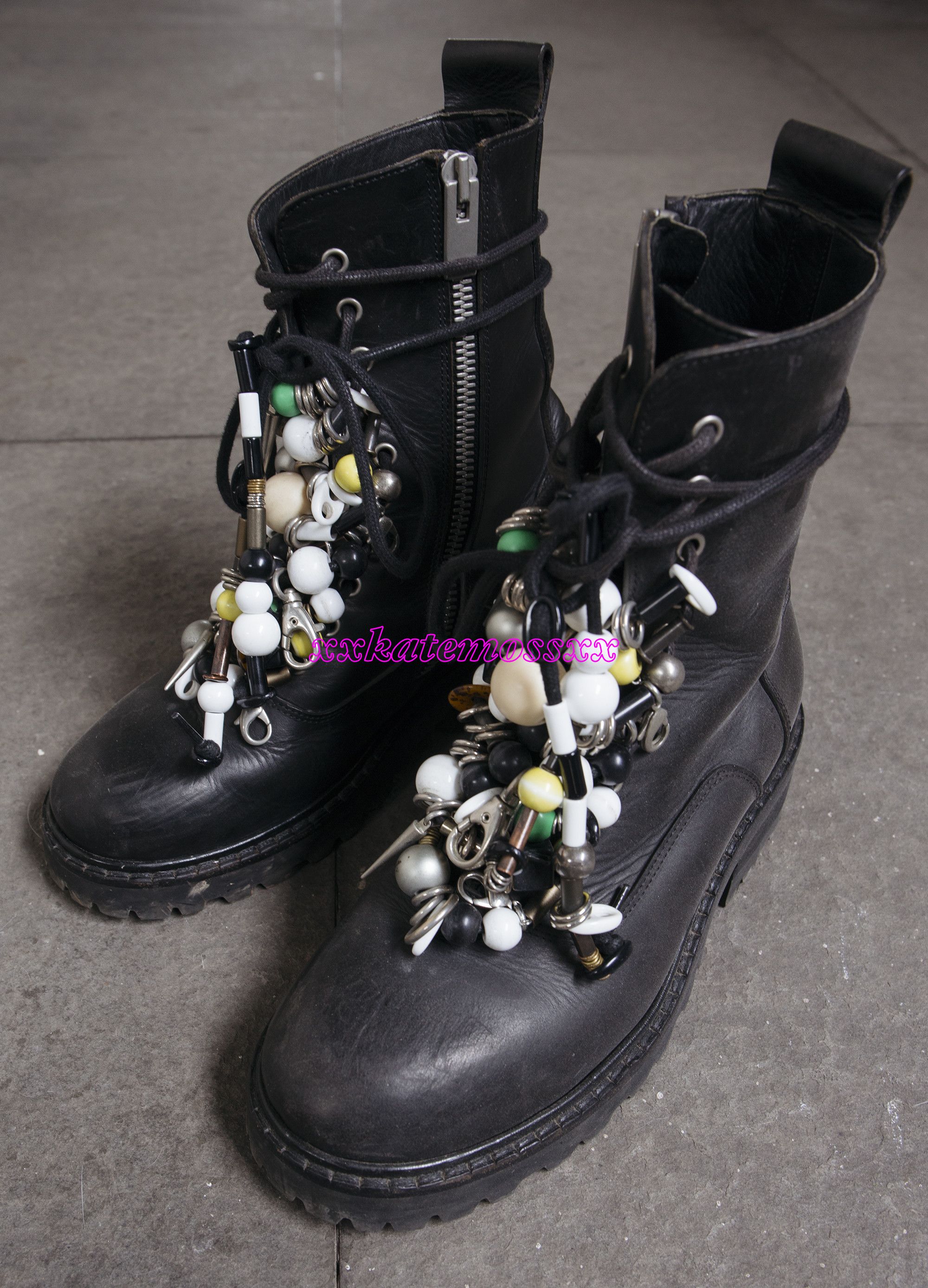 Maison Margiela AW16 Runway Silver Ring Boots