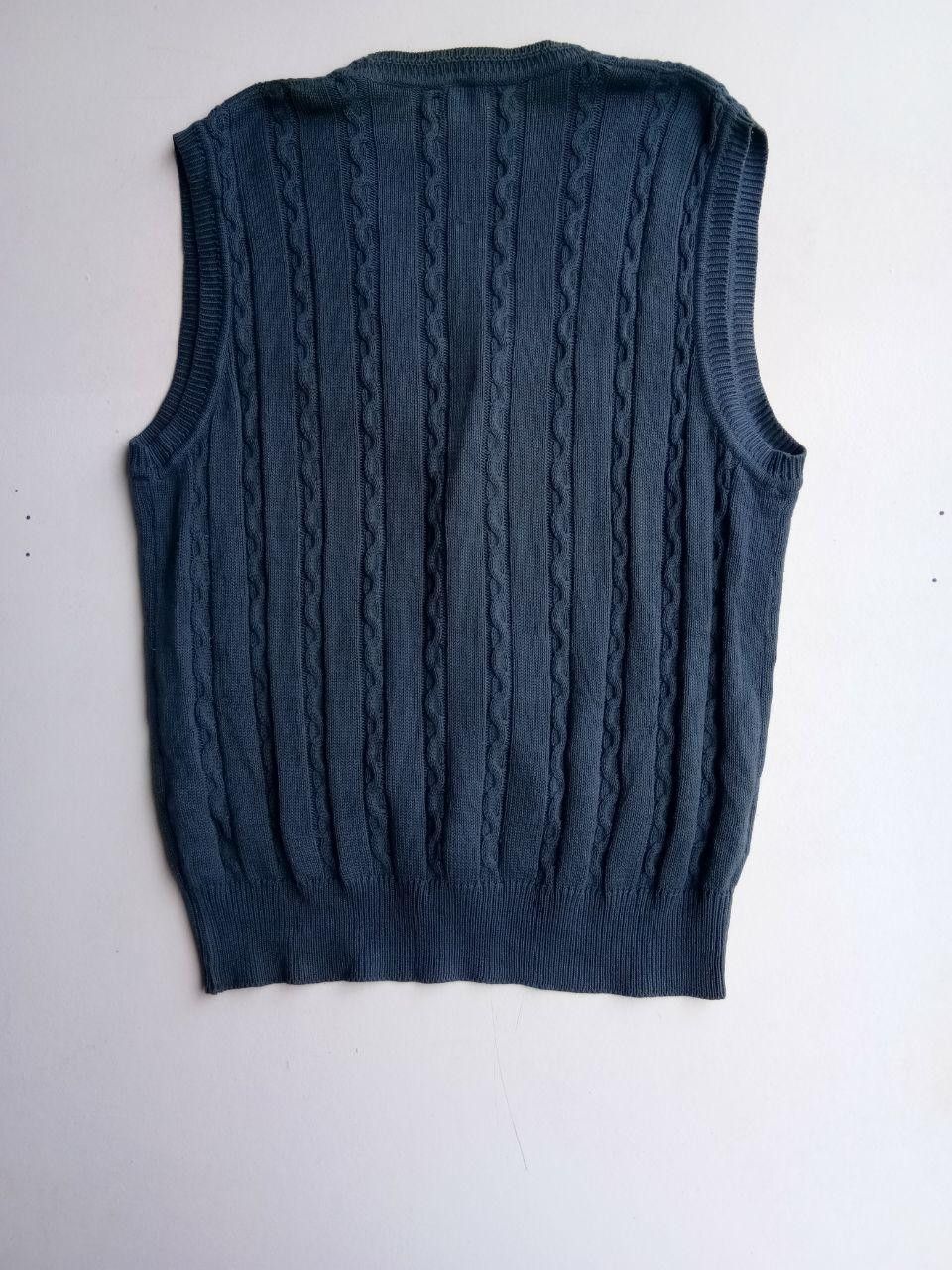 Alfred Dunhill Vintage Dunhill Sport Button Sleeveless Knitwear Size US L / EU 52-54 / 3 - 2 Thumbnail