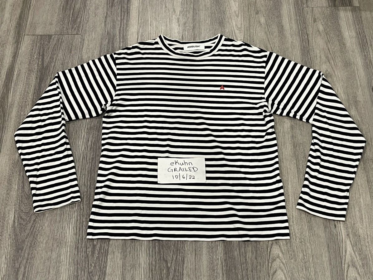 Ambush Design AMBUSH ‘A’ Long Sleeve Striped T-Shirt Sz. 2 AMBT-602 Size US S / EU 44-46 / 1 - 6 Thumbnail