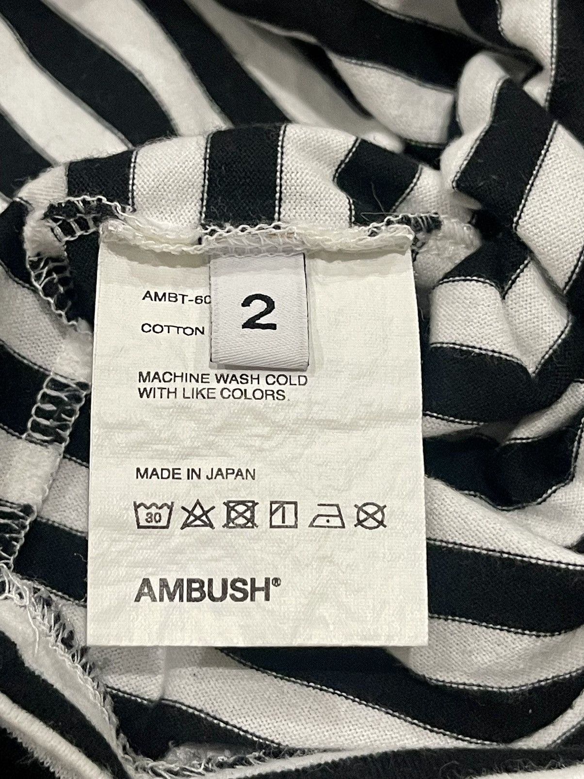 Ambush Design AMBUSH ‘A’ Long Sleeve Striped T-Shirt Sz. 2 AMBT-602 Size US S / EU 44-46 / 1 - 4 Thumbnail