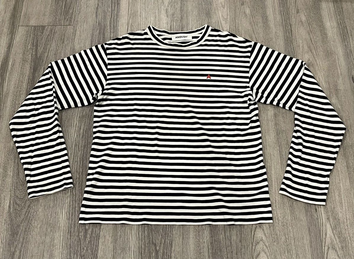 Ambush Design AMBUSH ‘A’ Long Sleeve Striped T-Shirt Sz. 2 AMBT-602 Size US S / EU 44-46 / 1 - 1 Thumbnail