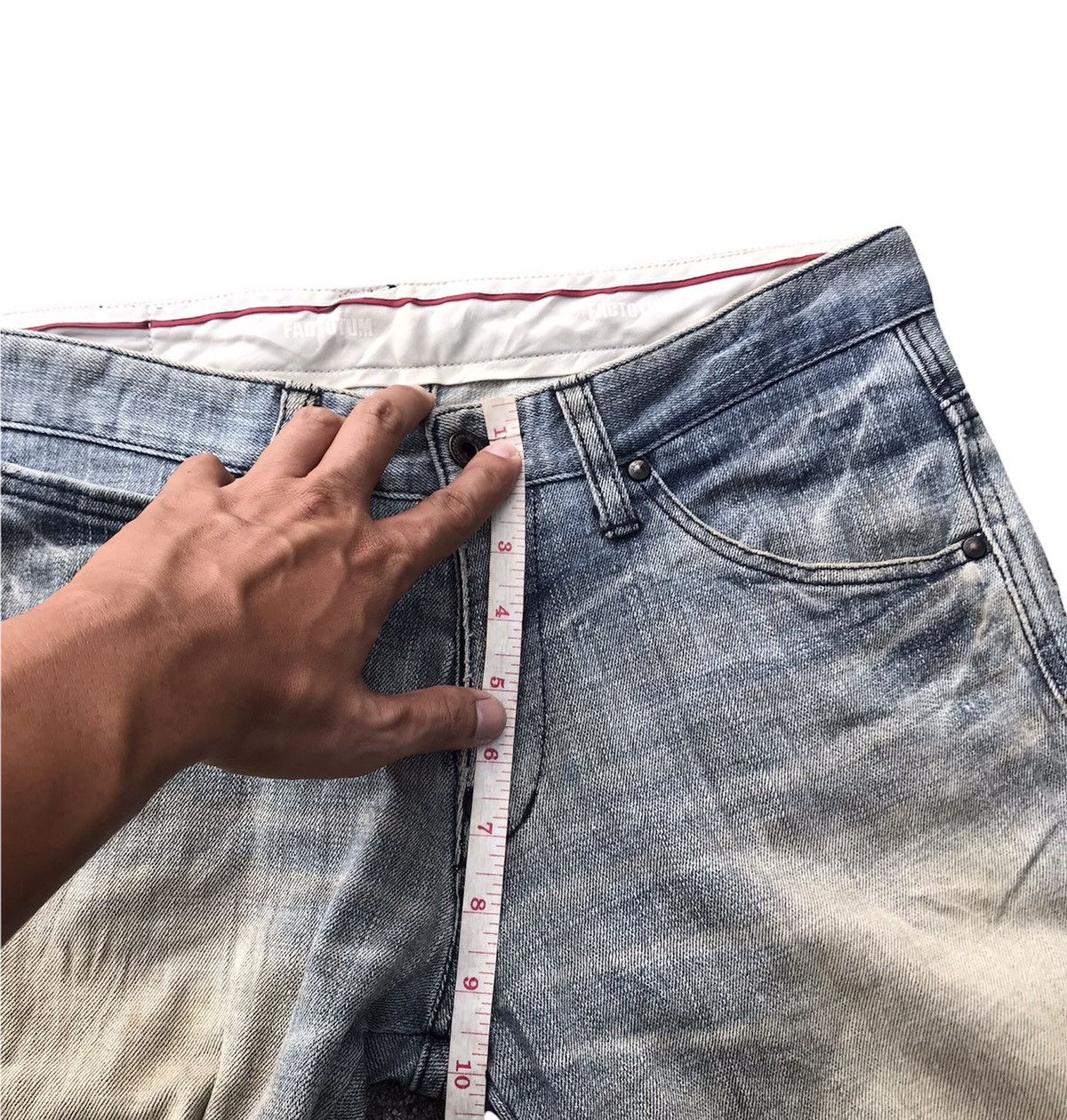 FACTOTUM Factotum japan denim distressed slim cut jeans Size US 32 / EU 48 - 10 Thumbnail