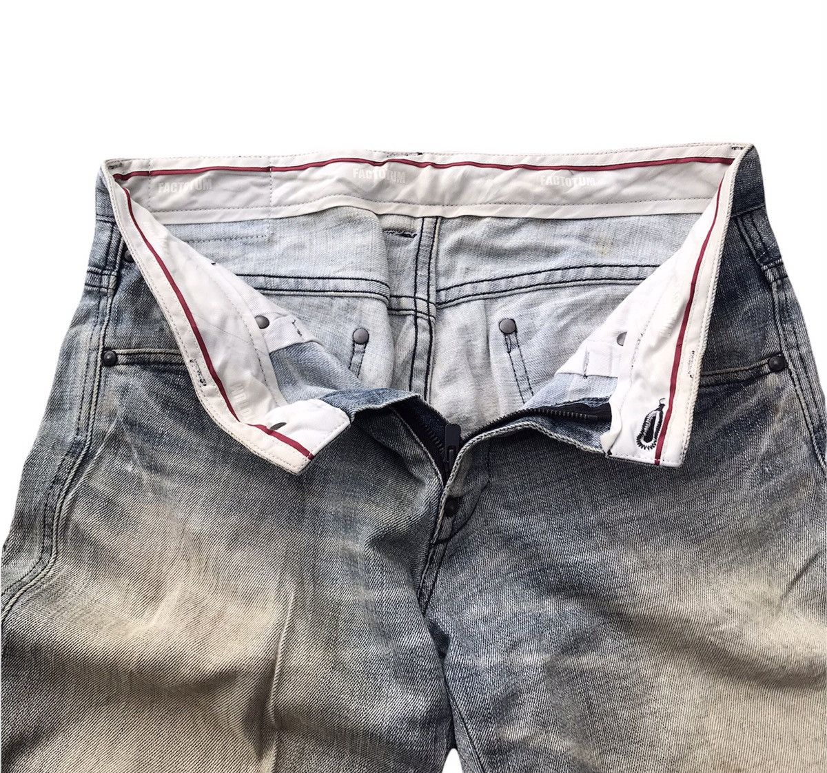 FACTOTUM Factotum japan denim distressed slim cut jeans Size US 32 / EU 48 - 6 Thumbnail