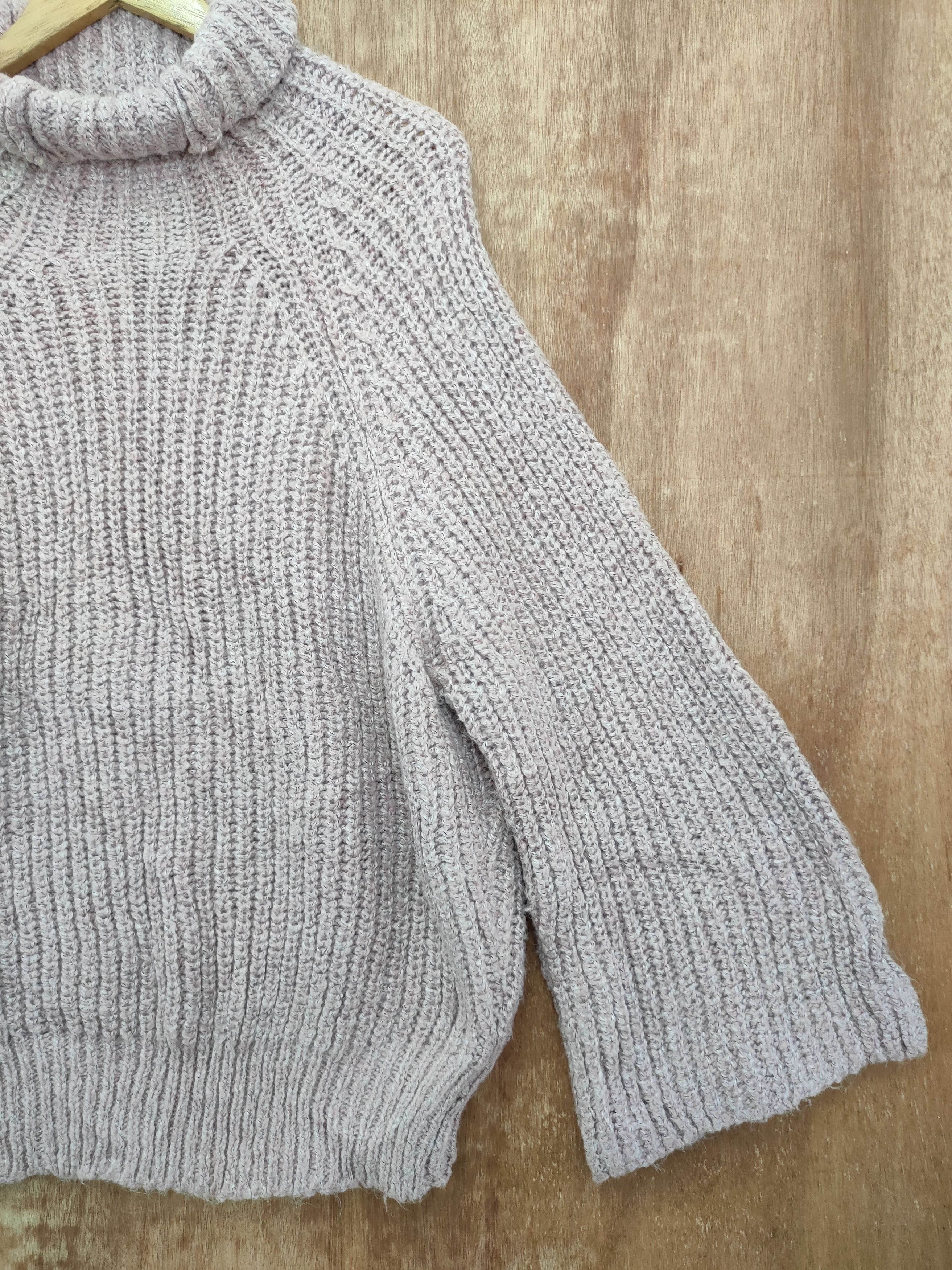 Aran Isles Knitwear DL Japan cable mohair knitwear turtleneck #46-141 Size L / US 10 / IT 46 - 3 Thumbnail