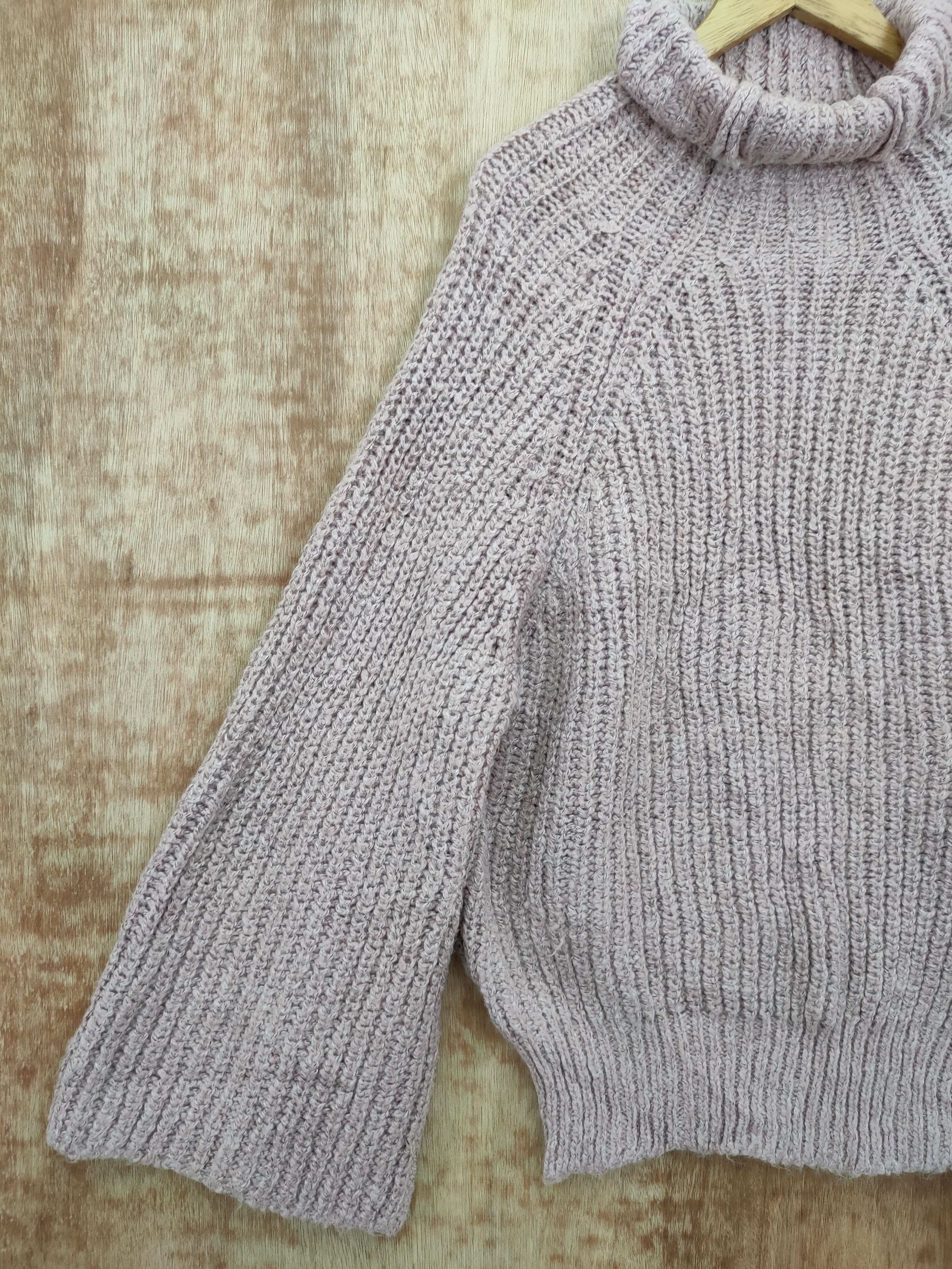 Aran Isles Knitwear DL Japan cable mohair knitwear turtleneck #46-141 Size L / US 10 / IT 46 - 2 Thumbnail