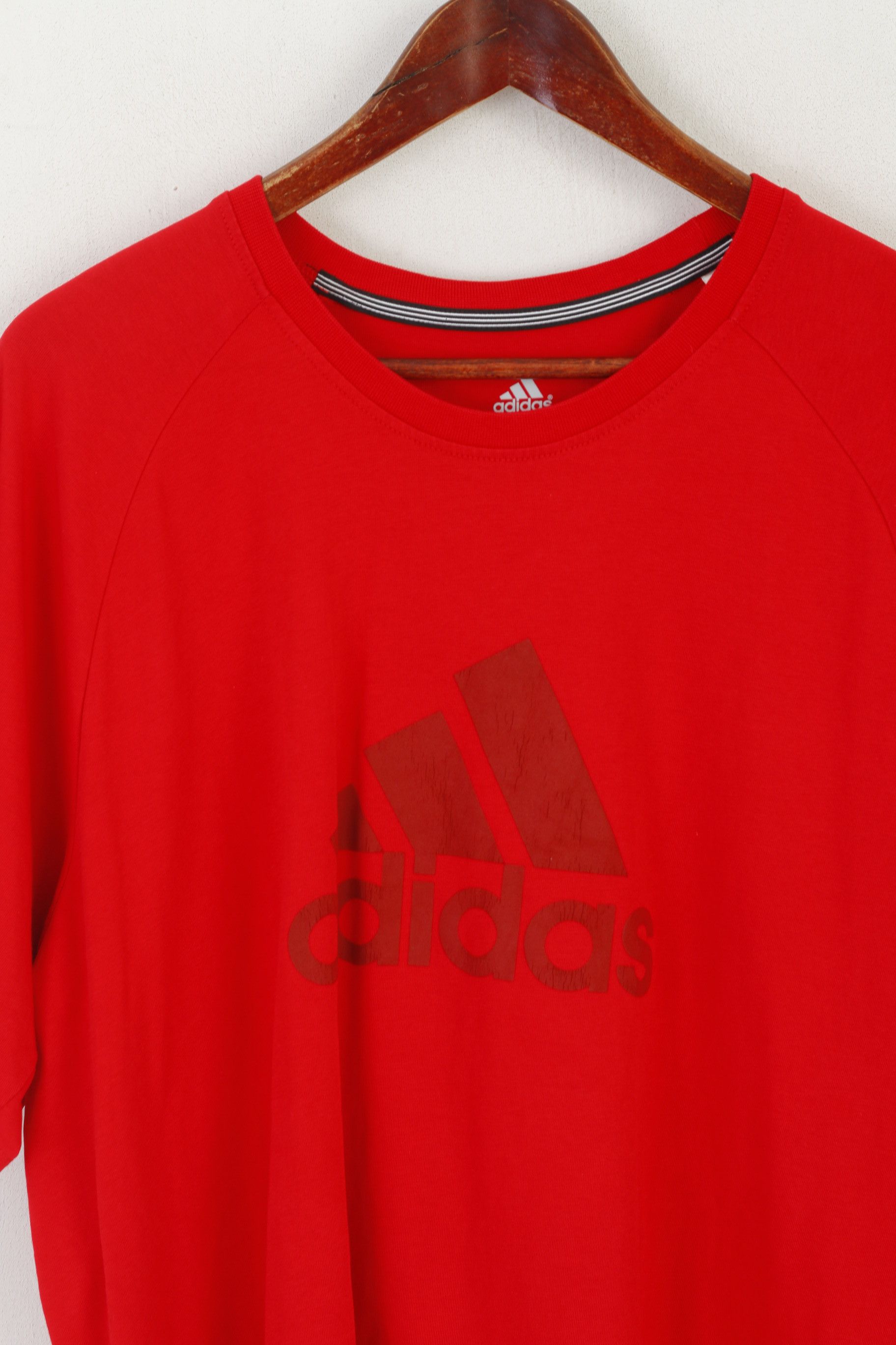 Adidas × Vintage Adidas Men XL T-Shirt Red Cotton Vintage Sport 8501 Size US XL / EU 56 / 4 - 2 Thumbnail