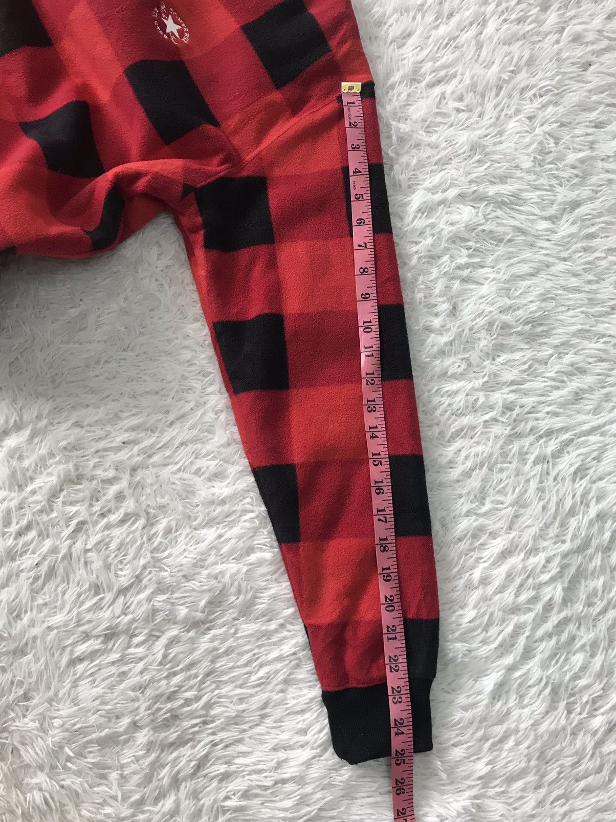 Converse 💥Nice Red Black Checked Converse Sweater Pullover Size US L / EU 52-54 / 3 - 6 Thumbnail