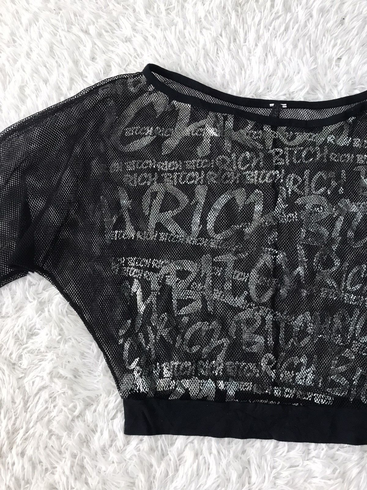 Japanese Brand 💥Netting Printed Long Sleeve Wide Neck Top Size S / US 4 / IT 40 - 5 Thumbnail