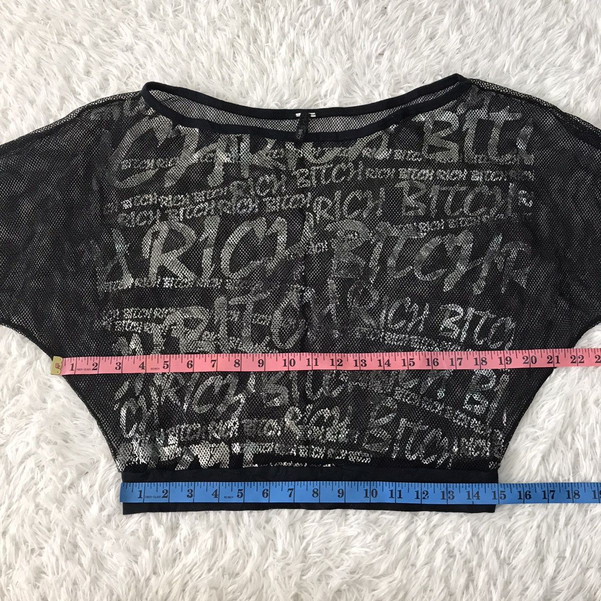 Japanese Brand 💥Netting Printed Long Sleeve Wide Neck Top Size S / US 4 / IT 40 - 11 Thumbnail