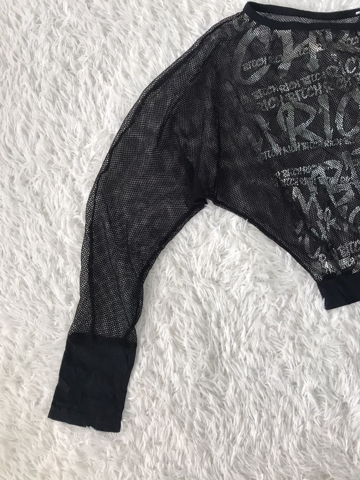 Japanese Brand 💥Netting Printed Long Sleeve Wide Neck Top Size S / US 4 / IT 40 - 3 Thumbnail