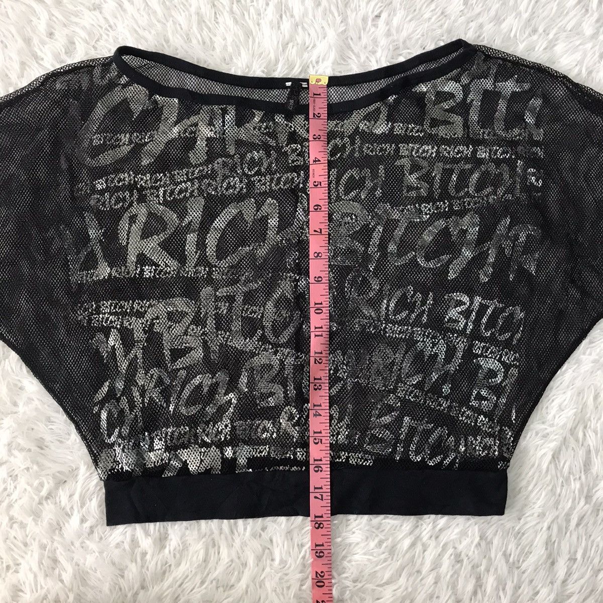 Japanese Brand 💥Netting Printed Long Sleeve Wide Neck Top Size S / US 4 / IT 40 - 12 Thumbnail