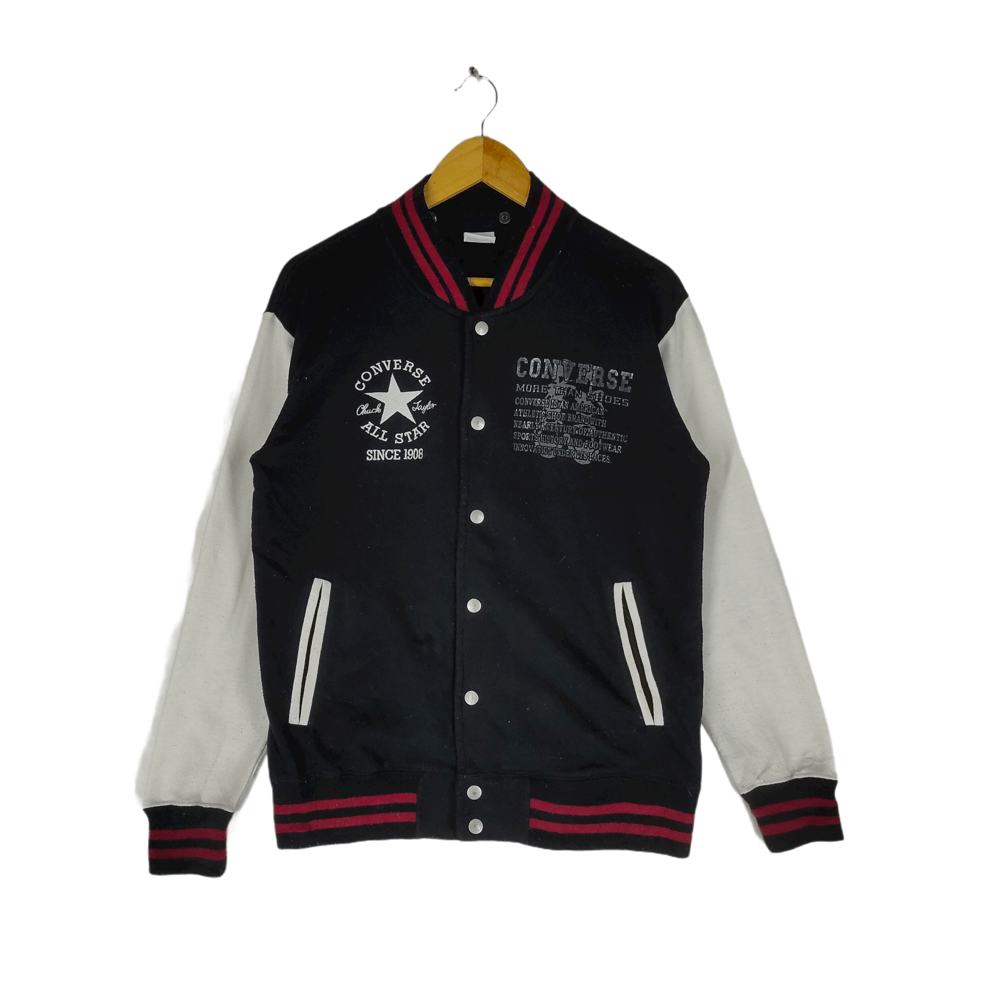 Converse Vintage CONVERSE Embroidery Logo Full Button M Size Varsity Size US M / EU 48-50 / 2 - 1 Thumbnail