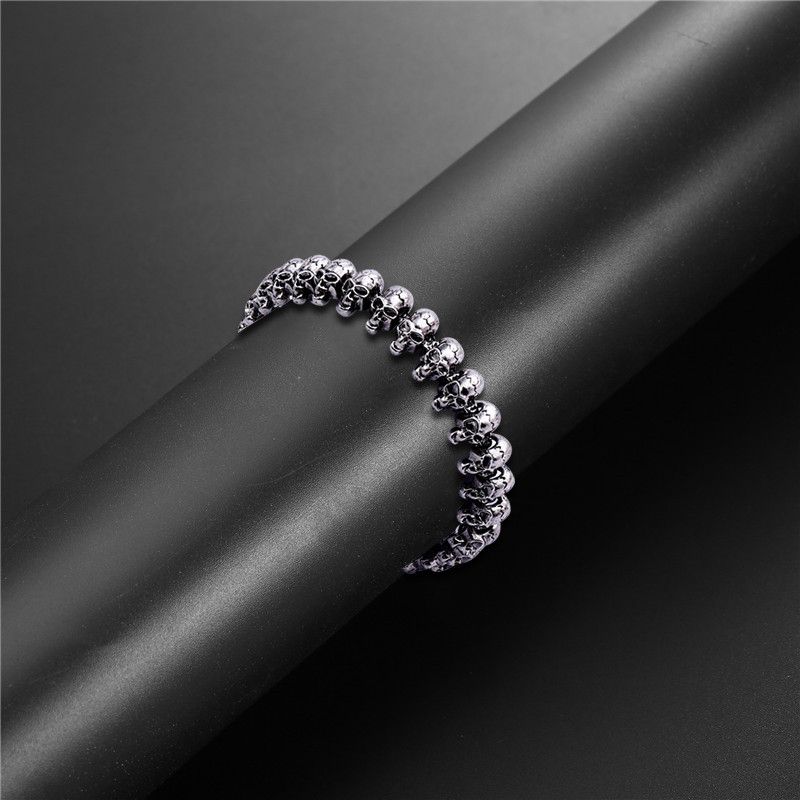 Jewelry Skull Stainless Steel Bracelet Size ONE SIZE - 3 Thumbnail