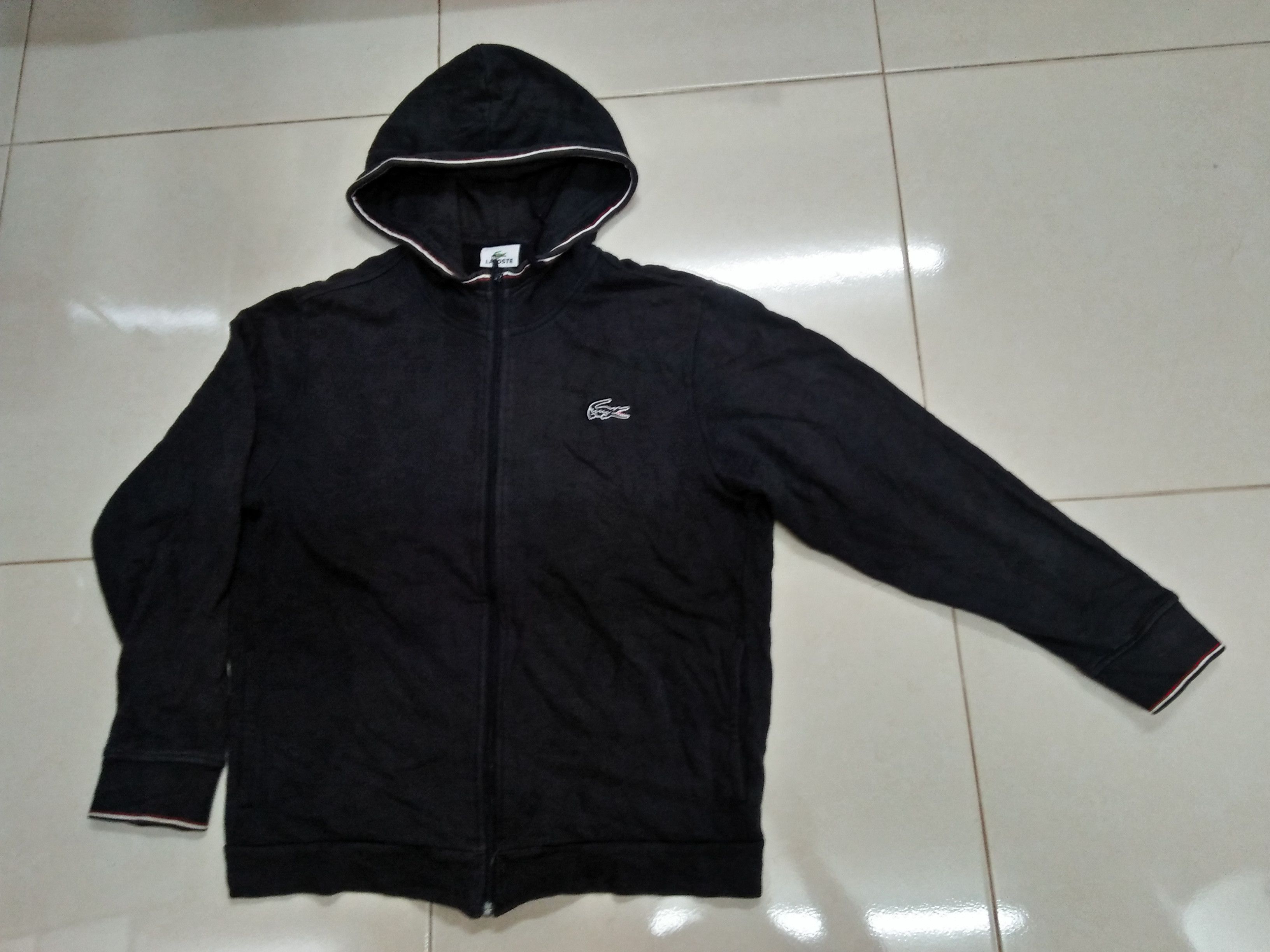 Lacoste LACOSTE Embroidered Big Logo Hoodie Fleece Jacket Size US L / EU 52-54 / 3 - 3 Thumbnail