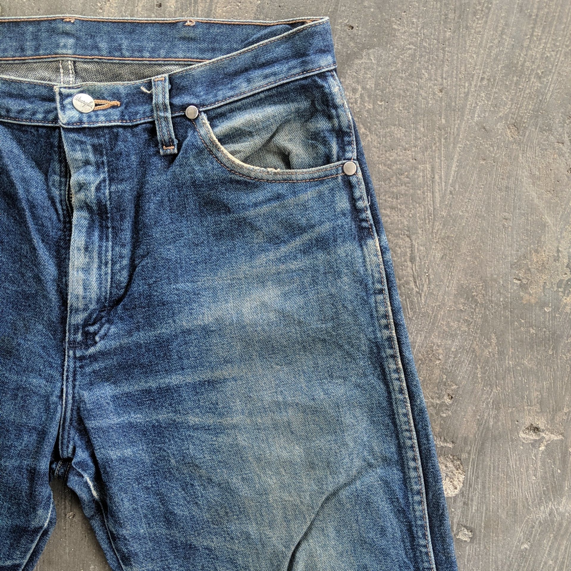 Japanese Brand Vtg Wrangler Japanese W33 Distressed Trousers Denim Jeans Size US 33 - 4 Thumbnail