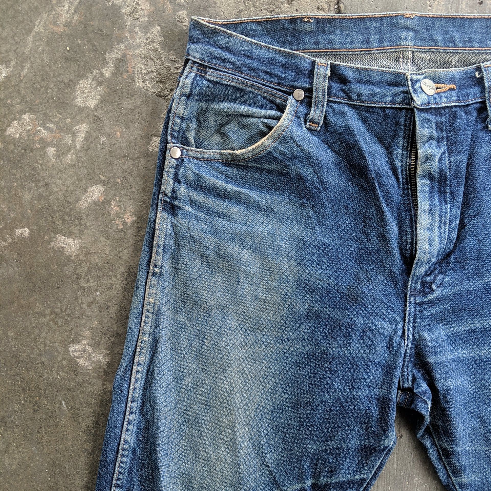 Japanese Brand Vtg Wrangler Japanese W33 Distressed Trousers Denim Jeans Size US 33 - 3 Thumbnail