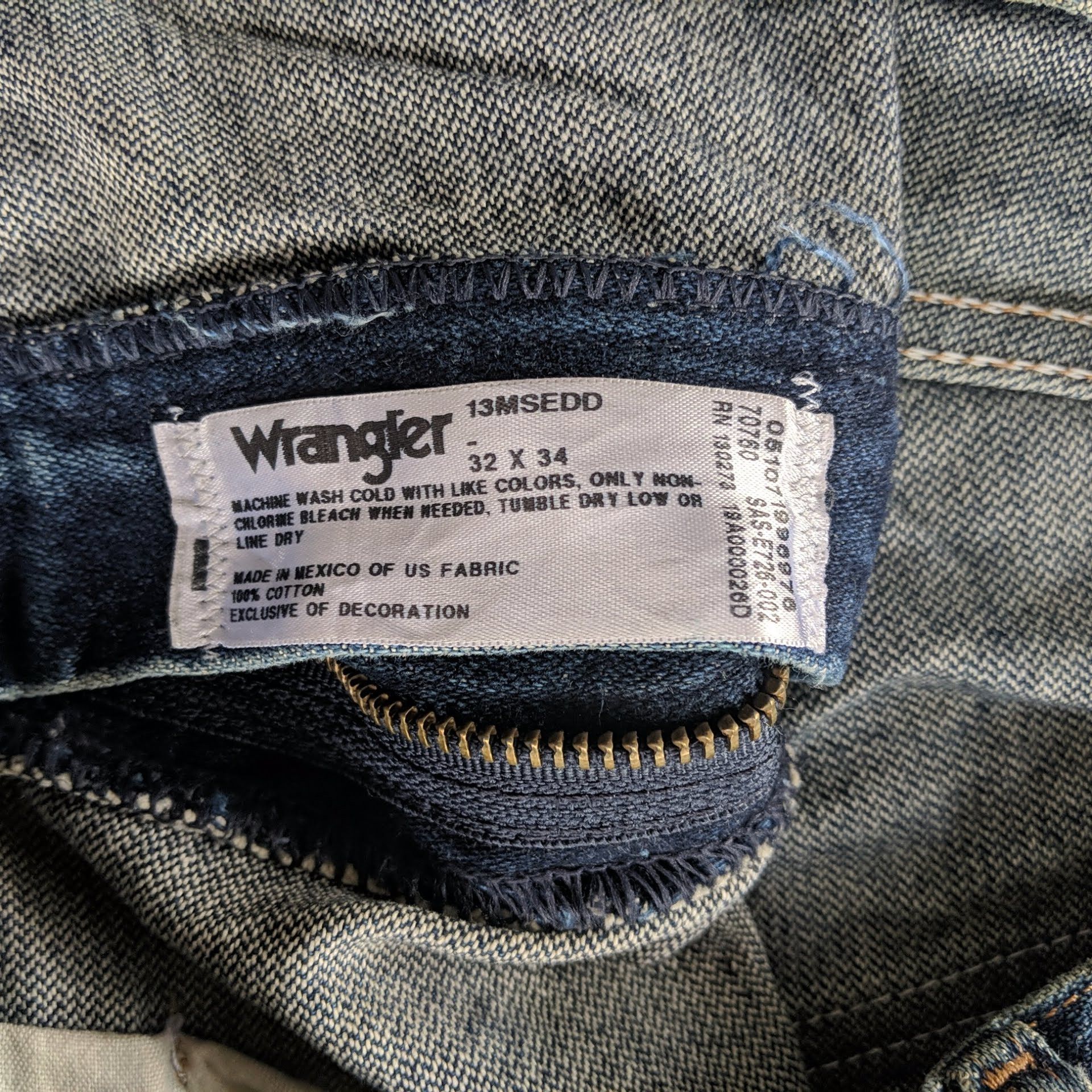 Japanese Brand Vtg Wrangler Japanese W33 Distressed Trousers Denim Jeans Size US 33 - 7 Thumbnail