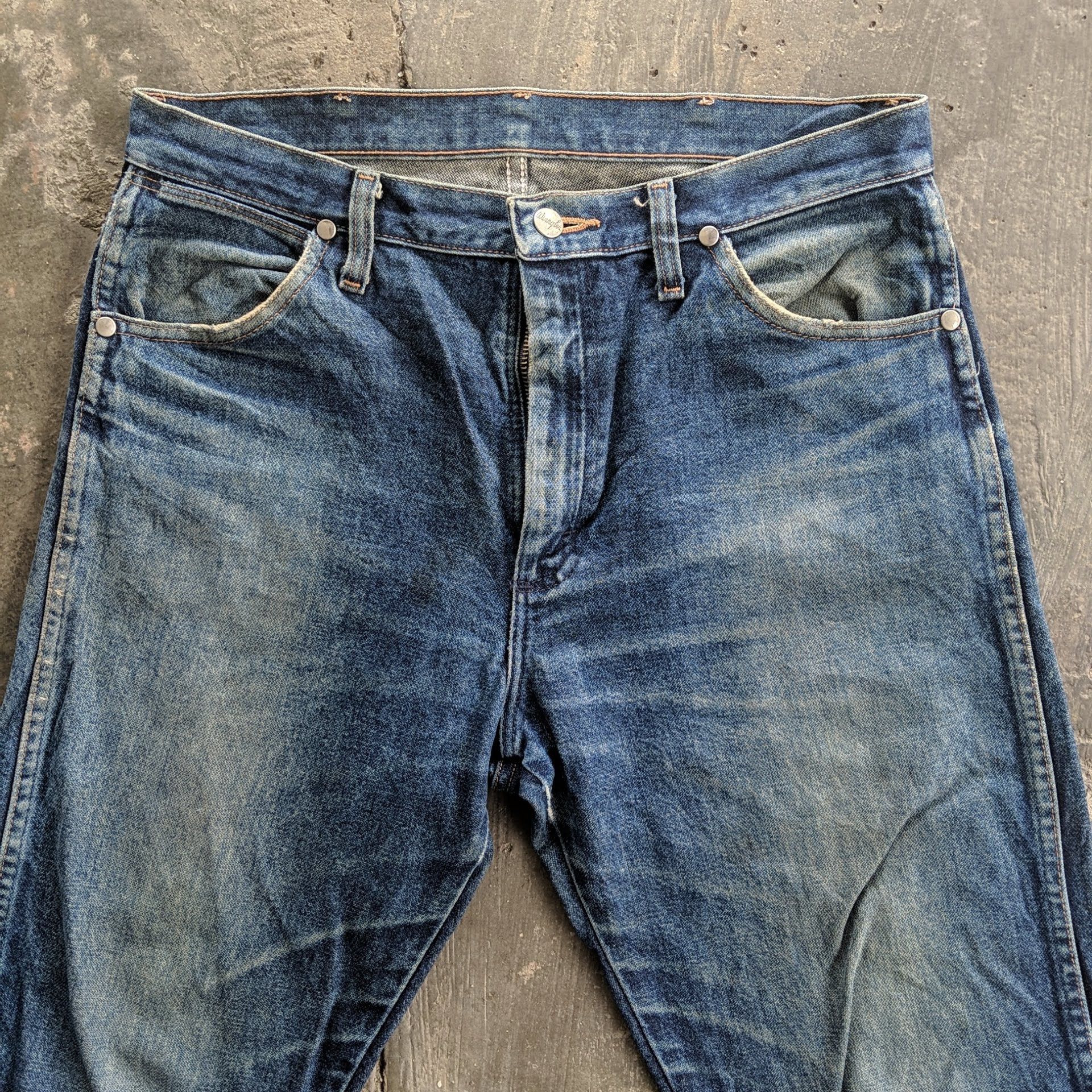 Japanese Brand Vtg Wrangler Japanese W33 Distressed Trousers Denim Jeans Size US 33 - 2 Thumbnail