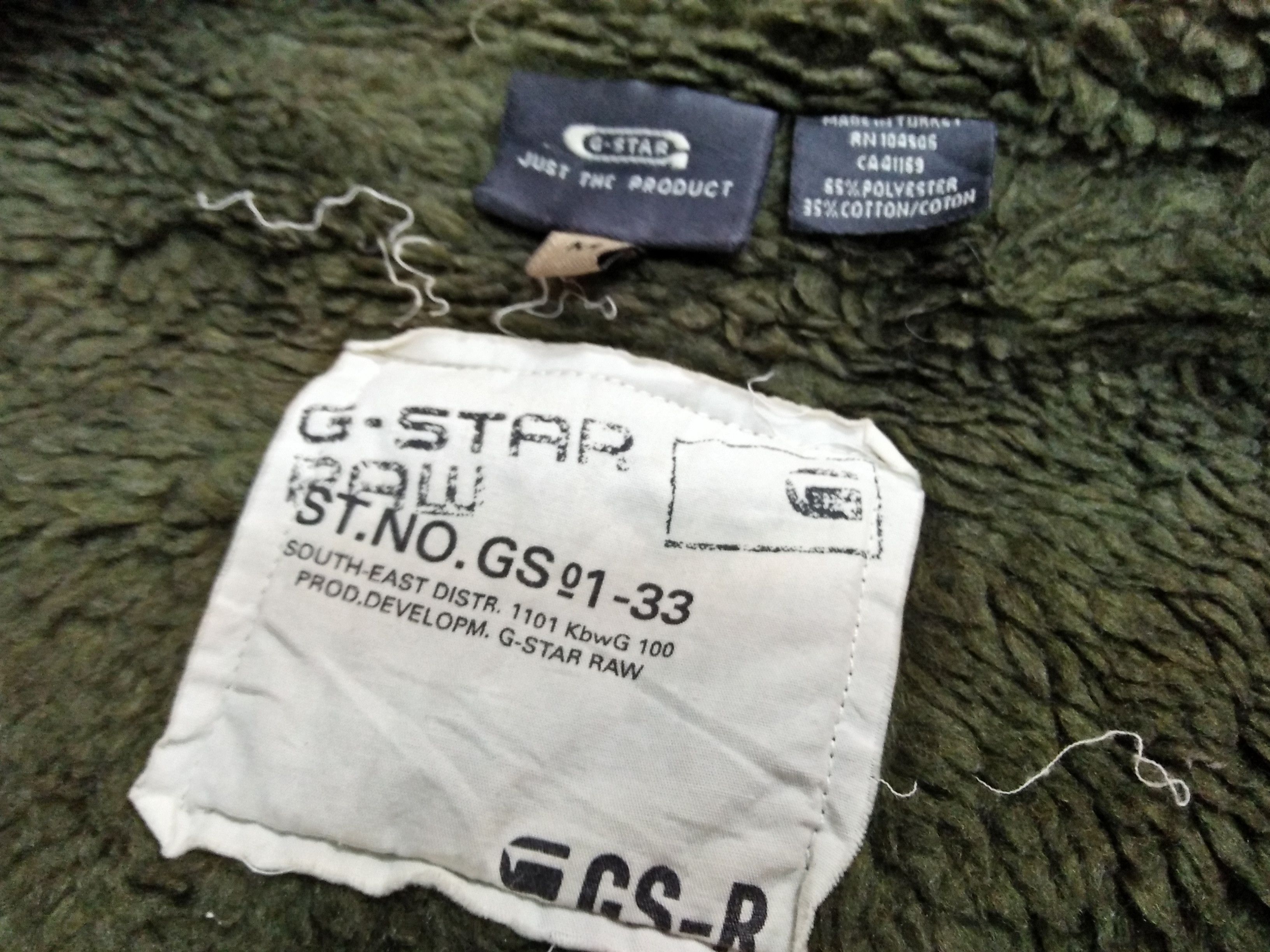 G-Star G-STAR RAW Embroidered Military Green Sherpa Jacket. Size US M / EU 48-50 / 2 - 7 Thumbnail
