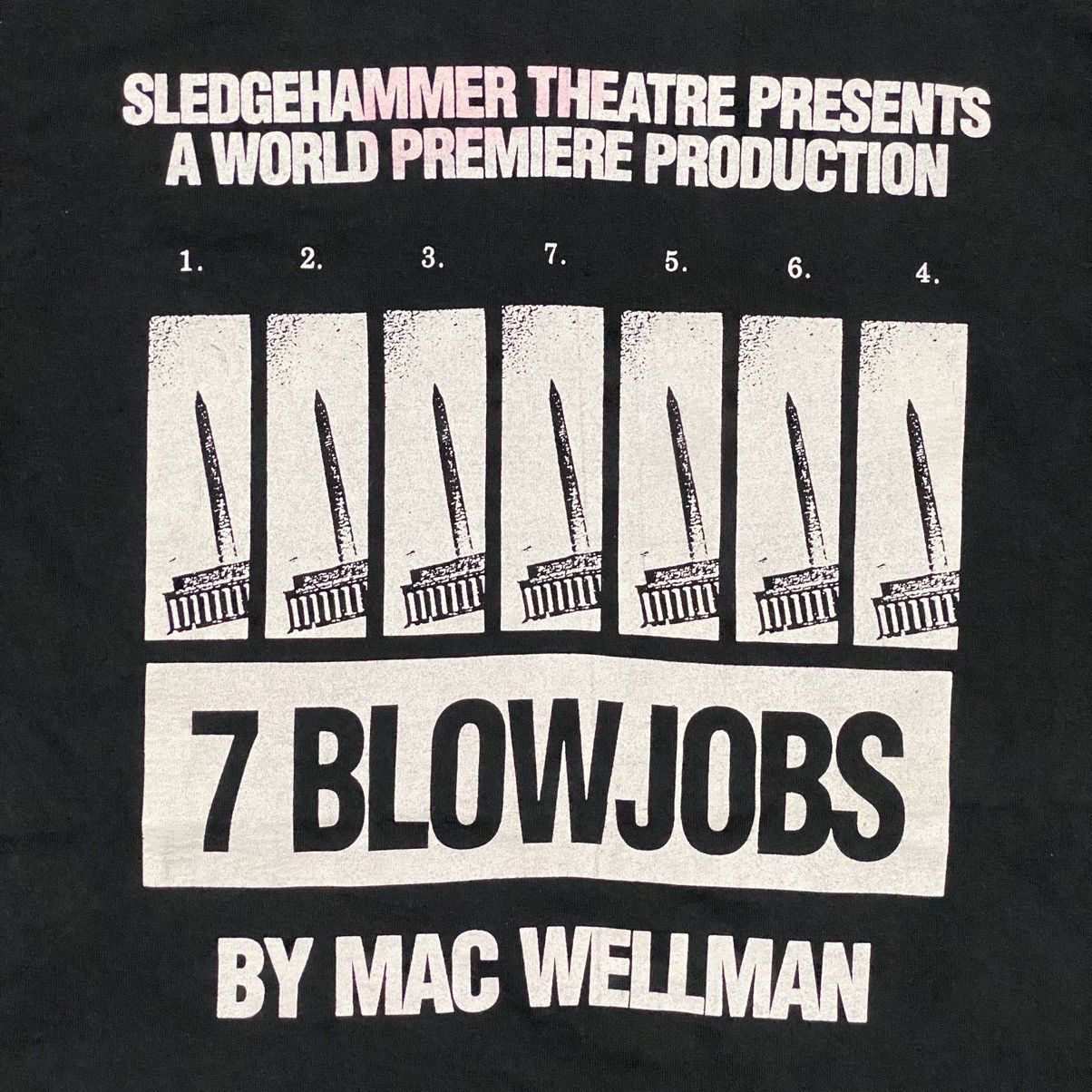 Vintage Vintage 90S 7 BLOWJOBS THEATER Tee Size US M / EU 48-50 / 2 - 4 Thumbnail