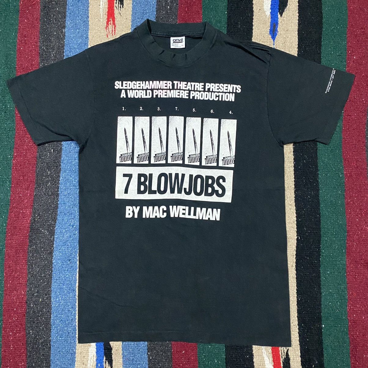 Vintage Vintage 90S 7 BLOWJOBS THEATER Tee Size US M / EU 48-50 / 2 - 1 Thumbnail