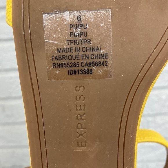 Express Express Yellow Ankle Sandal Size 6 Grailed