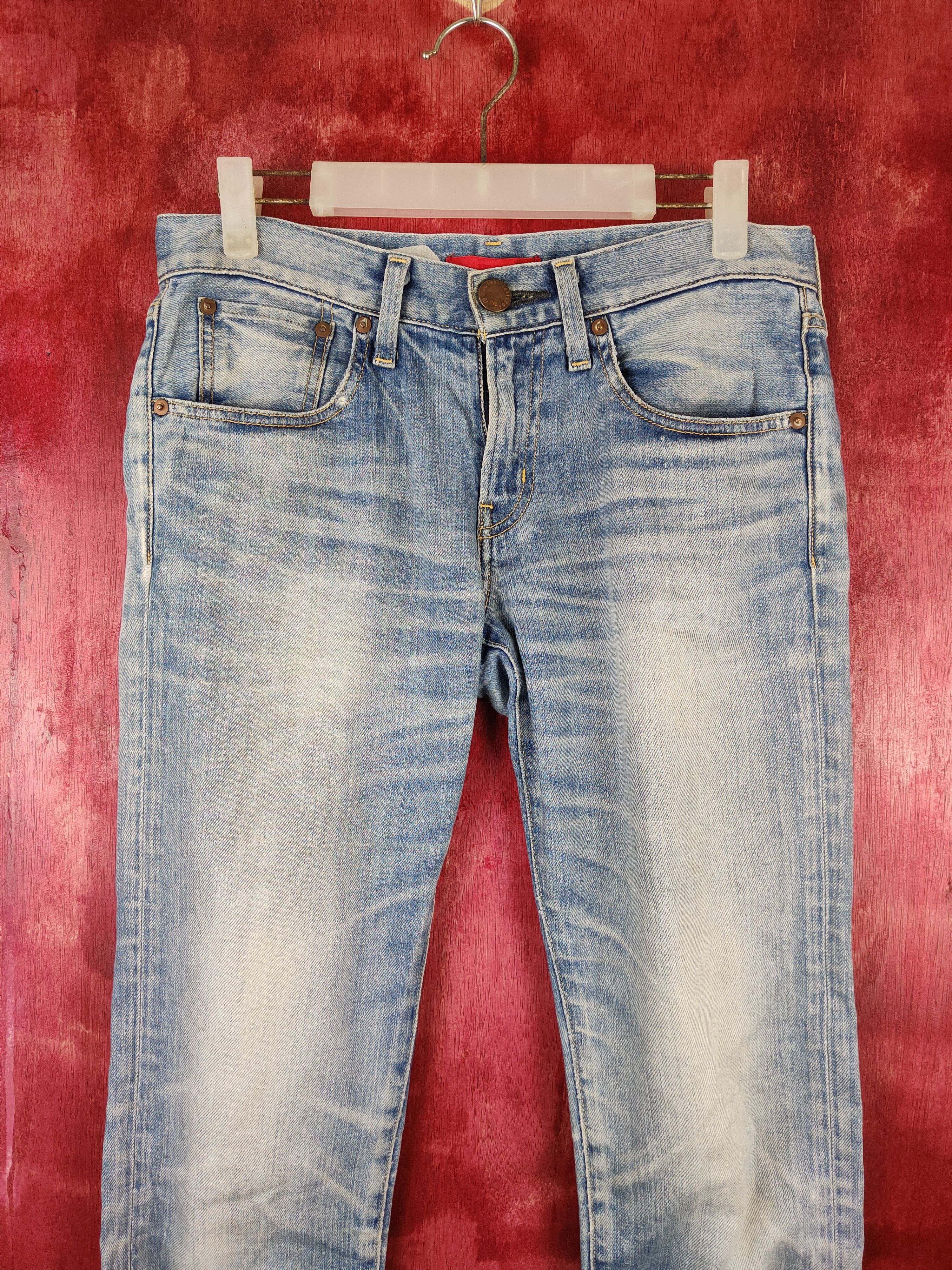 Japanese Brand Red Card Blue Soft Denim #5946 Size US 29 - 2 Thumbnail