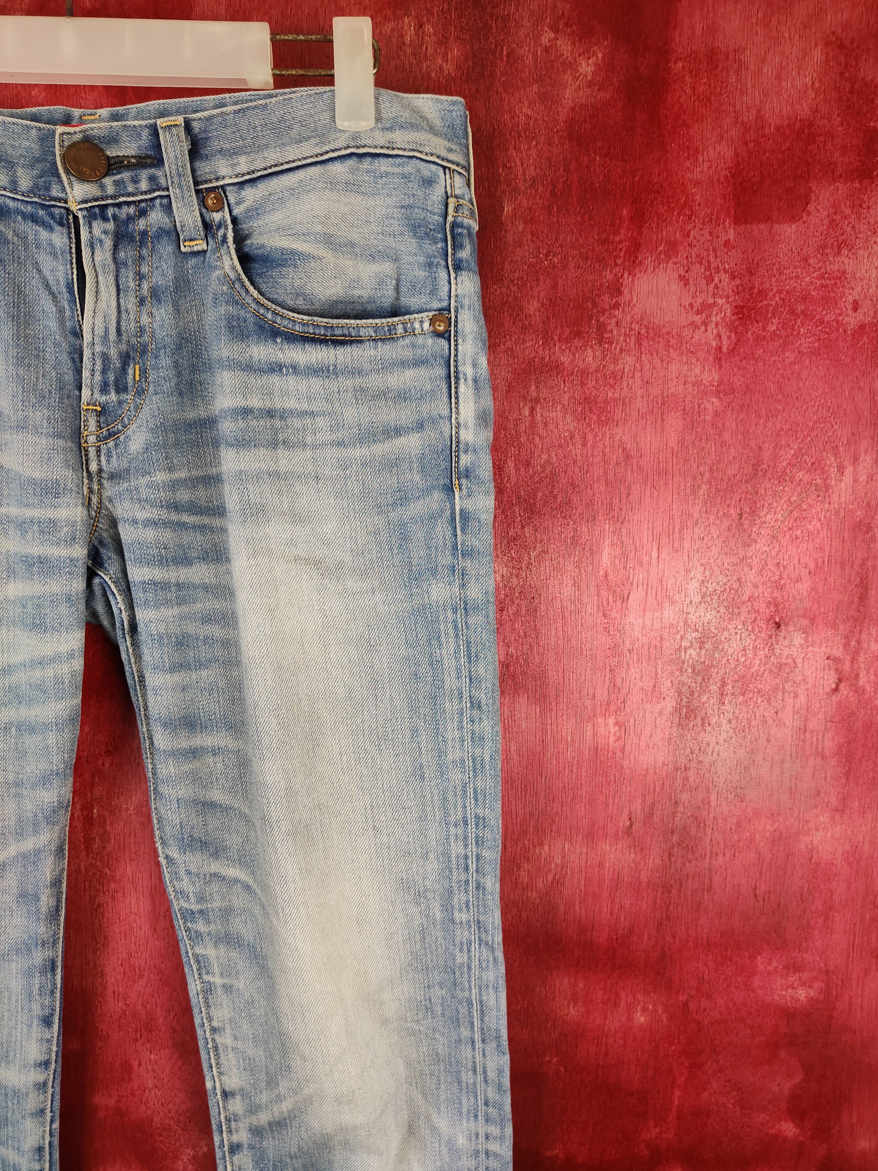 Japanese Brand Red Card Blue Soft Denim #5946 Size US 29 - 6 Thumbnail