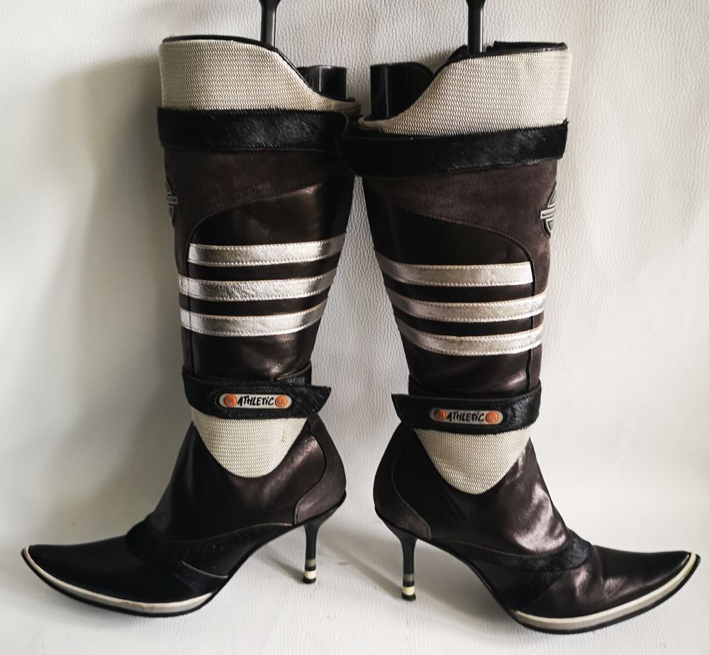 Italian Designers Andrea Lattanzi stylish Leather Boots Size 35 