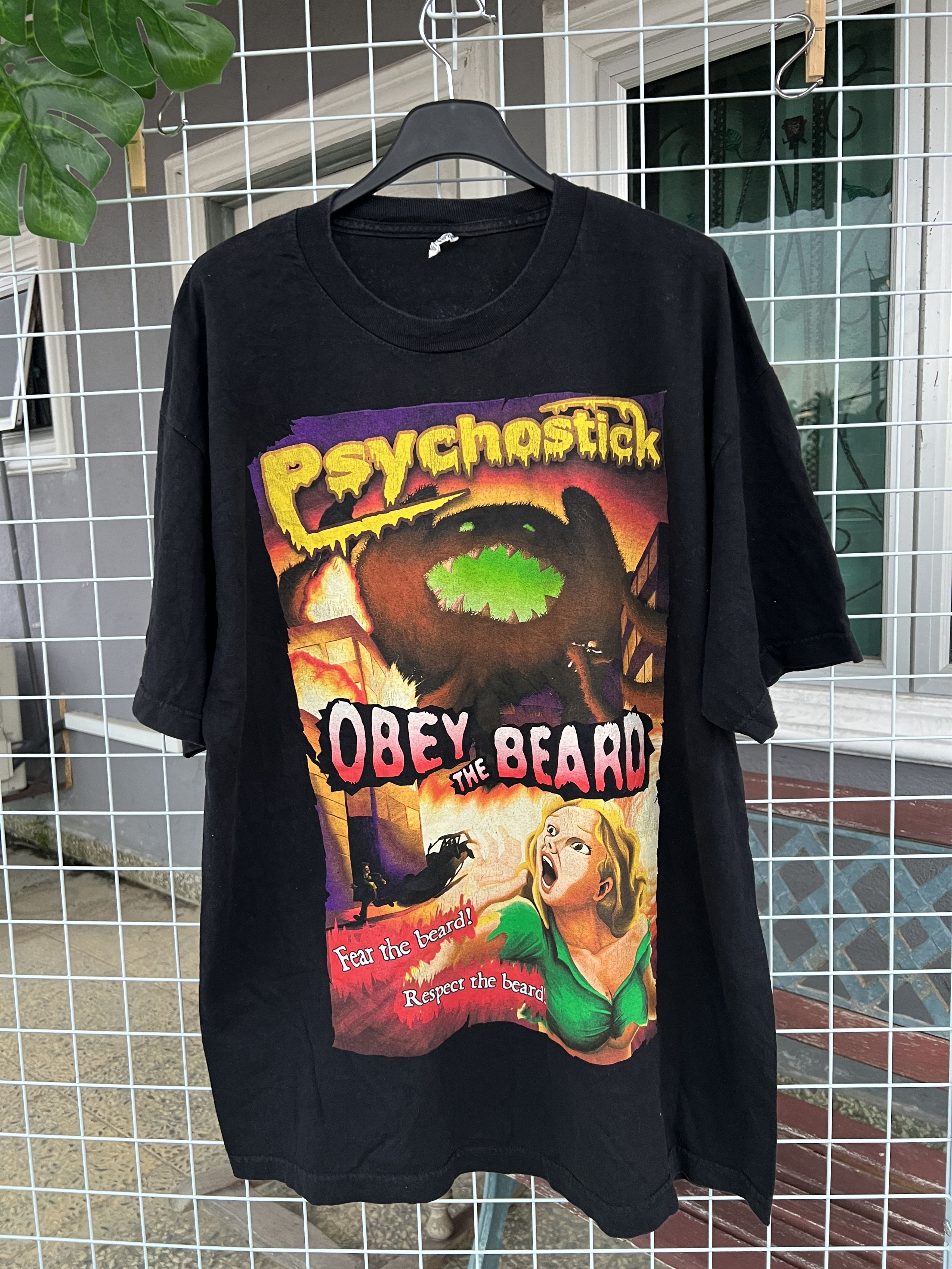 Obey the Beard by Psychostick Metal Tee