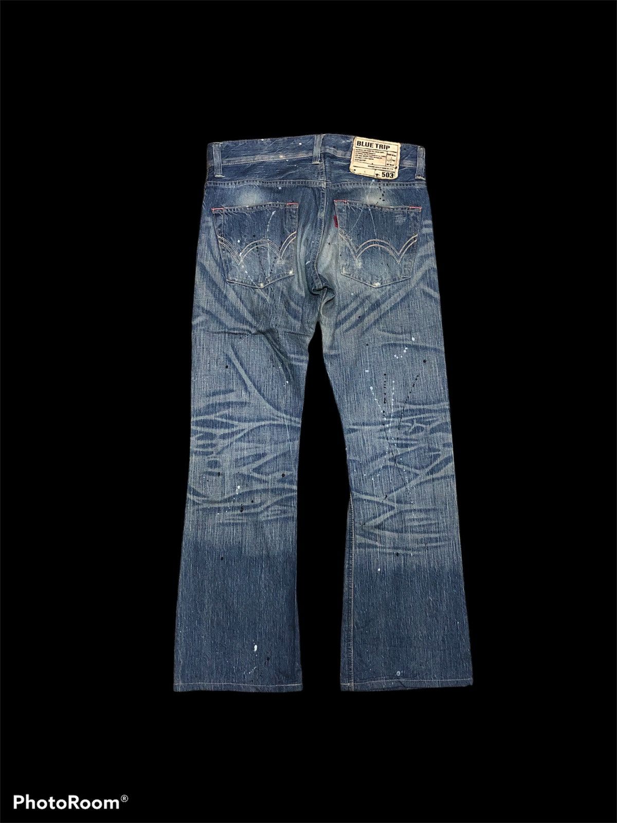 Edwin FLARE BOOTCUT EDWIN SPLATTER DISTRESSED DENIM Size US 32 / EU 48 - 3 Thumbnail