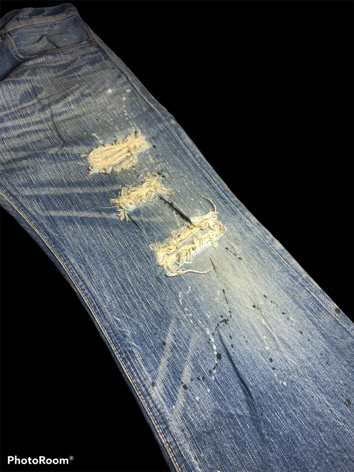 Edwin FLARE BOOTCUT EDWIN SPLATTER DISTRESSED DENIM Size US 32 / EU 48 - 4 Thumbnail