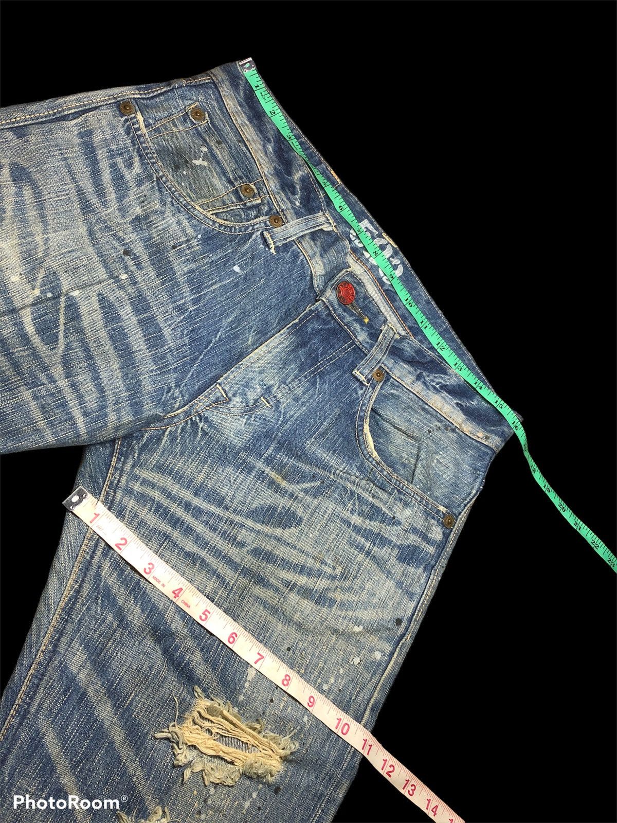 Edwin FLARE BOOTCUT EDWIN SPLATTER DISTRESSED DENIM Size US 32 / EU 48 - 8 Thumbnail