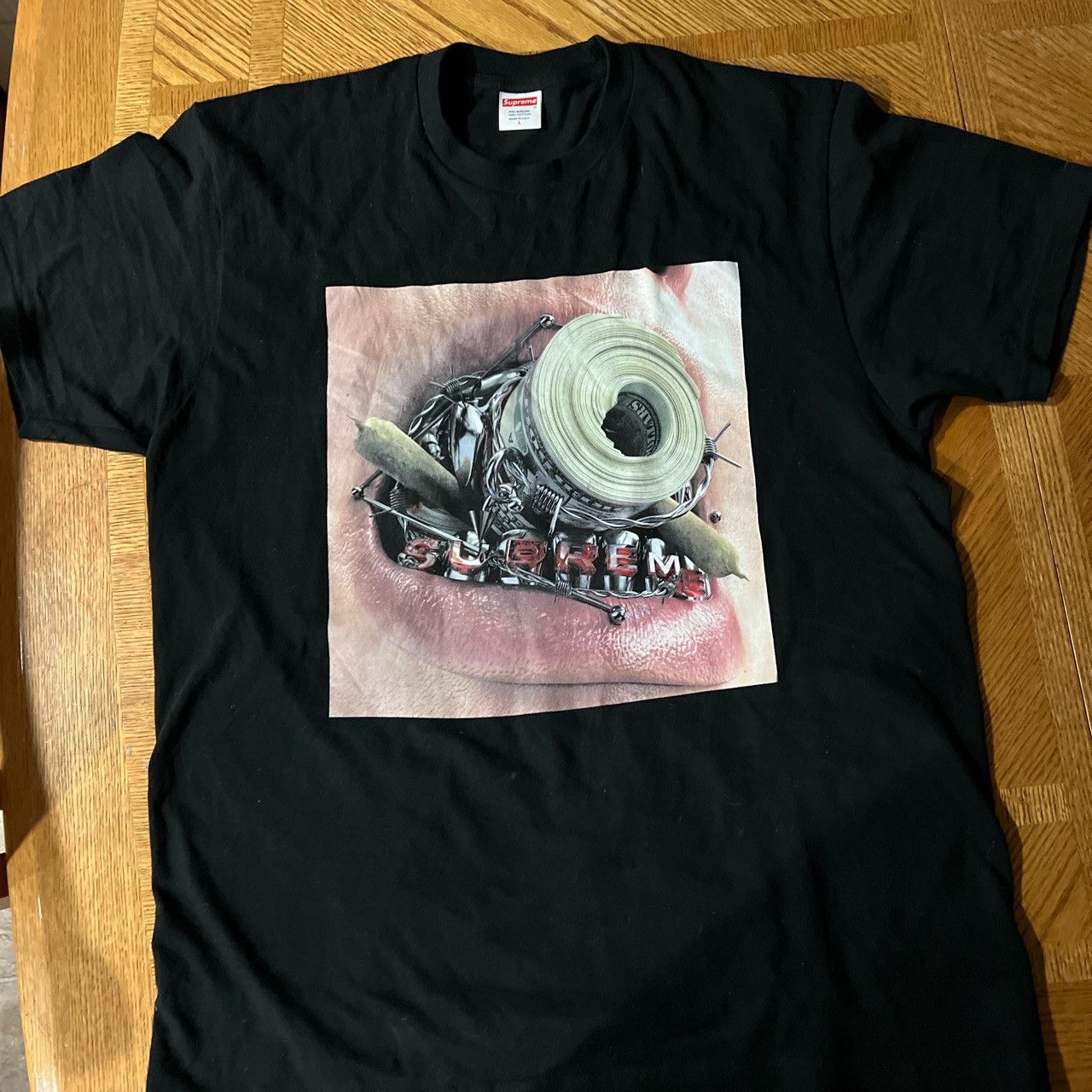 Supreme Braces Tee Black