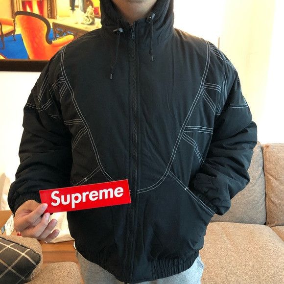 Supreme Zig Zag Stitch Puffy Jacket