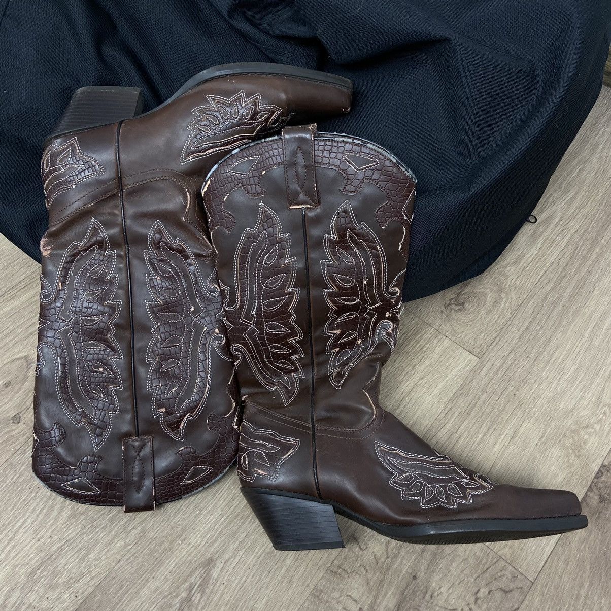 Vintage 1980s GRACELAND WESTERN COWBOY RARE ARCHIVE BOOTS - № 5008 Size US 7.5 / IT 37.5 - 3 Thumbnail