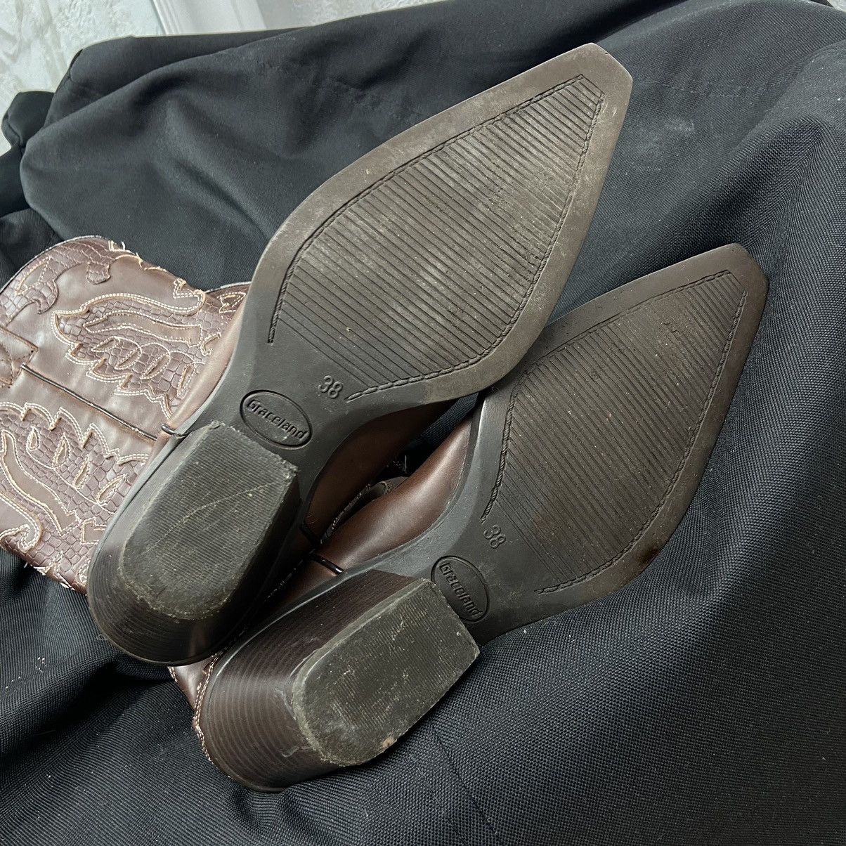 Vintage 1980s GRACELAND WESTERN COWBOY RARE ARCHIVE BOOTS - № 5008 Size US 7.5 / IT 37.5 - 5 Thumbnail