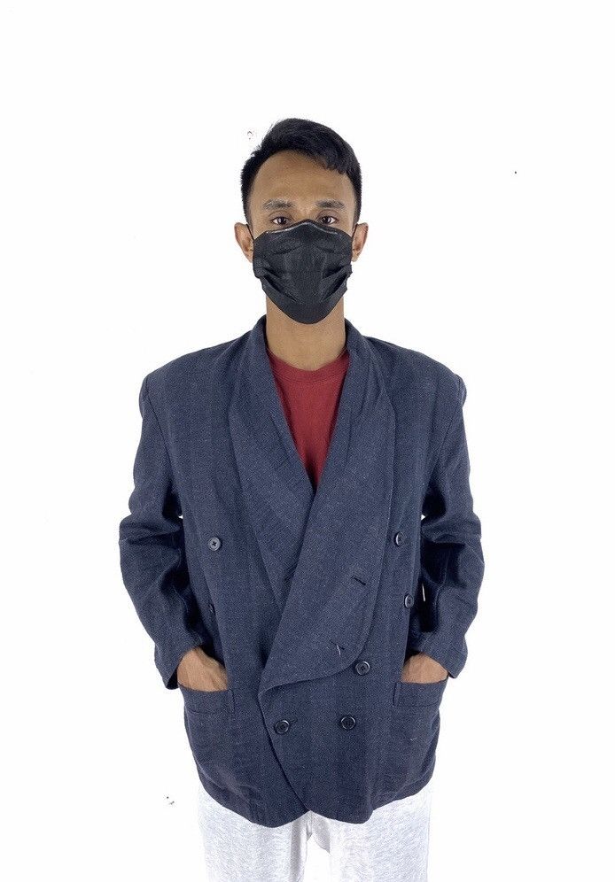 Yohji Yamamoto RARE!!Ys For Men indigo stiching stripe nice design Size US M / EU 48-50 / 2 - 5 Thumbnail