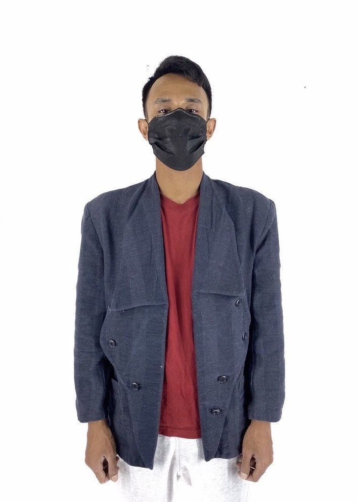 Yohji Yamamoto RARE!!Ys For Men indigo stiching stripe nice design Size US M / EU 48-50 / 2 - 11 Thumbnail