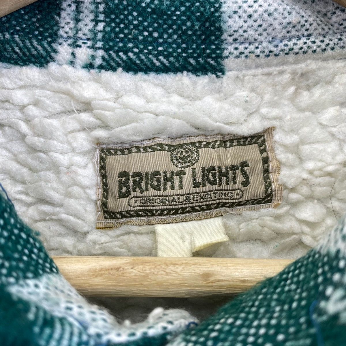 Vintage Bright Lights Checked Sherpa Flannel Button Down