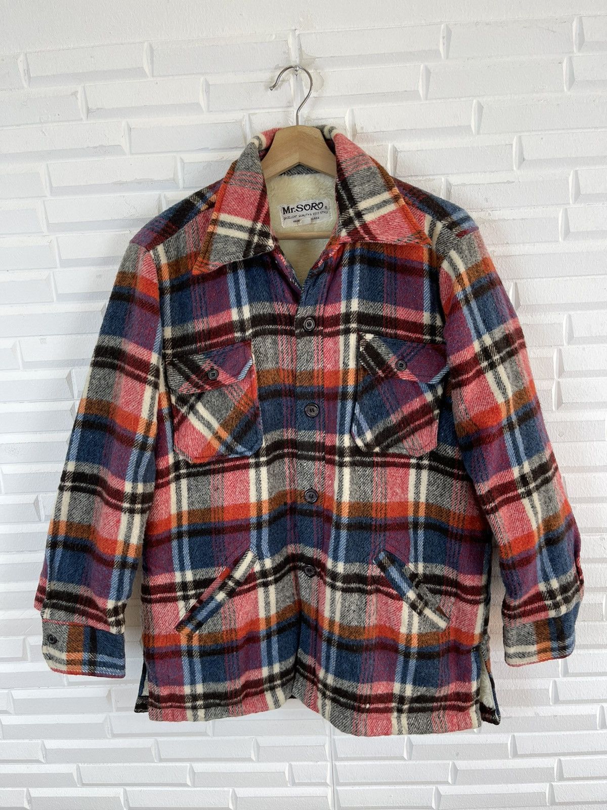 Flannel × Japanese Brand 🔥WINTER SHERPA Vtg Flannel Jacket Shearling Wool Streetwear Size US L / EU 52-54 / 3 - 2 Thumbnail