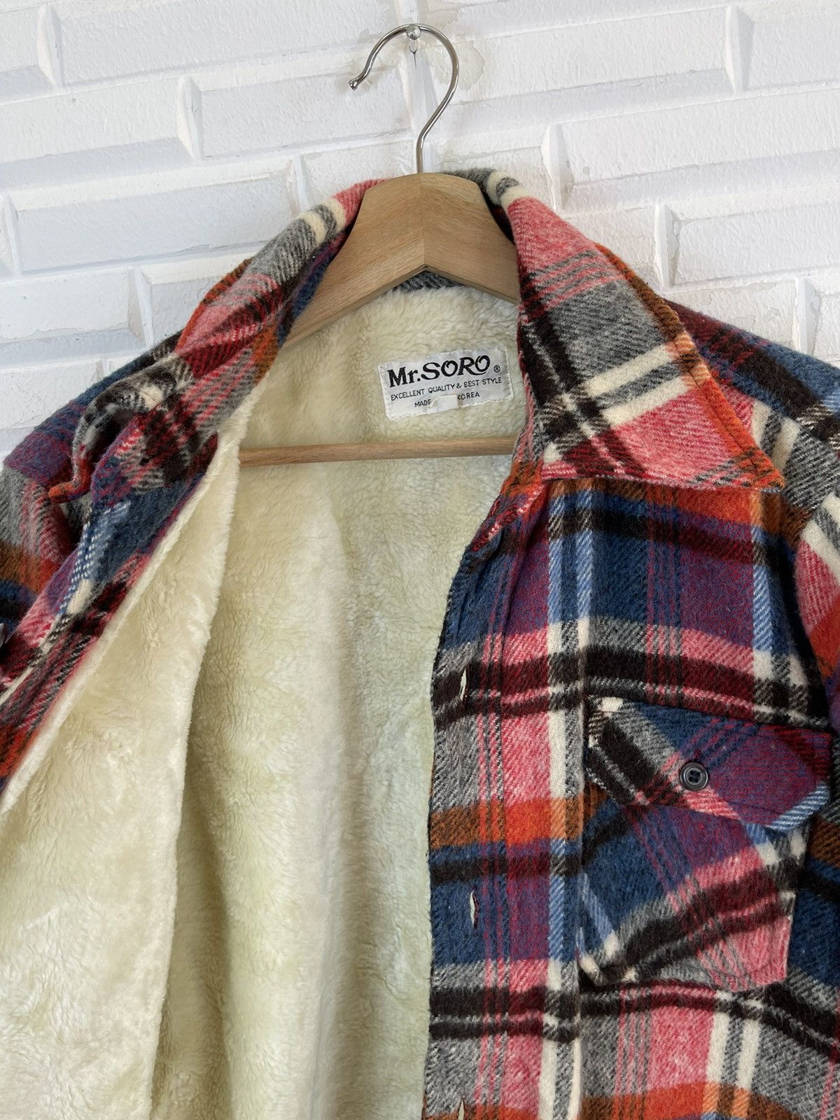 Flannel × Japanese Brand 🔥WINTER SHERPA Vtg Flannel Jacket Shearling Wool Streetwear Size US L / EU 52-54 / 3 - 5 Thumbnail