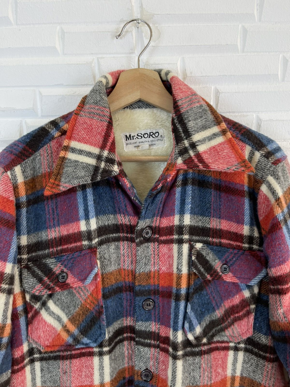 Flannel × Japanese Brand 🔥WINTER SHERPA Vtg Flannel Jacket Shearling Wool Streetwear Size US L / EU 52-54 / 3 - 3 Thumbnail
