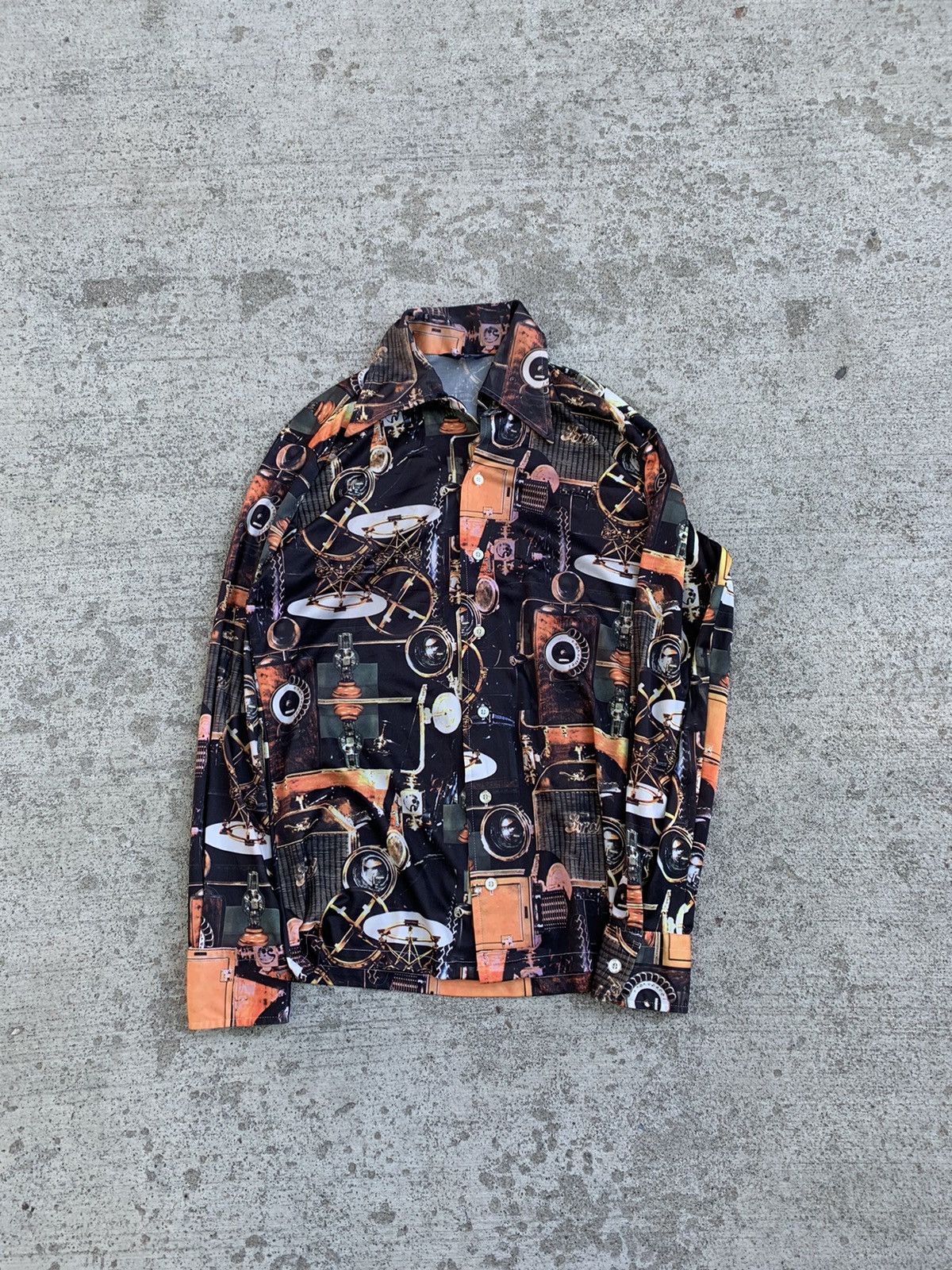 Japanese Brand × Other × Vintage 1970s Vintage Polyester Disco Printed Shirt 70s Wild Weird Size US M / EU 48-50 / 2 - 5 Thumbnail