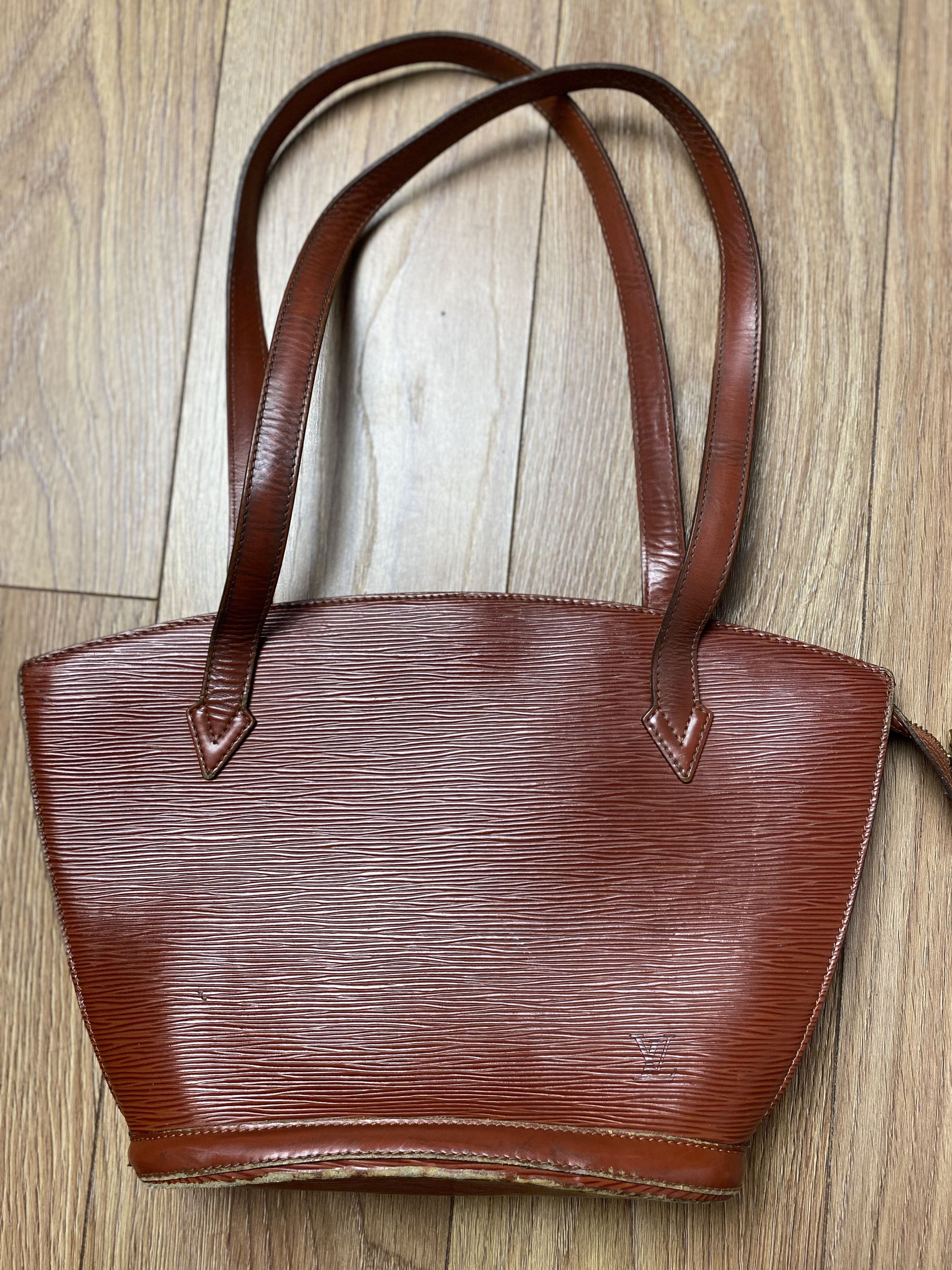 image of Louis Vuitton Louis Viutton 1999 Vintage Bag Epi Leather Small Logo in Brown, Women's