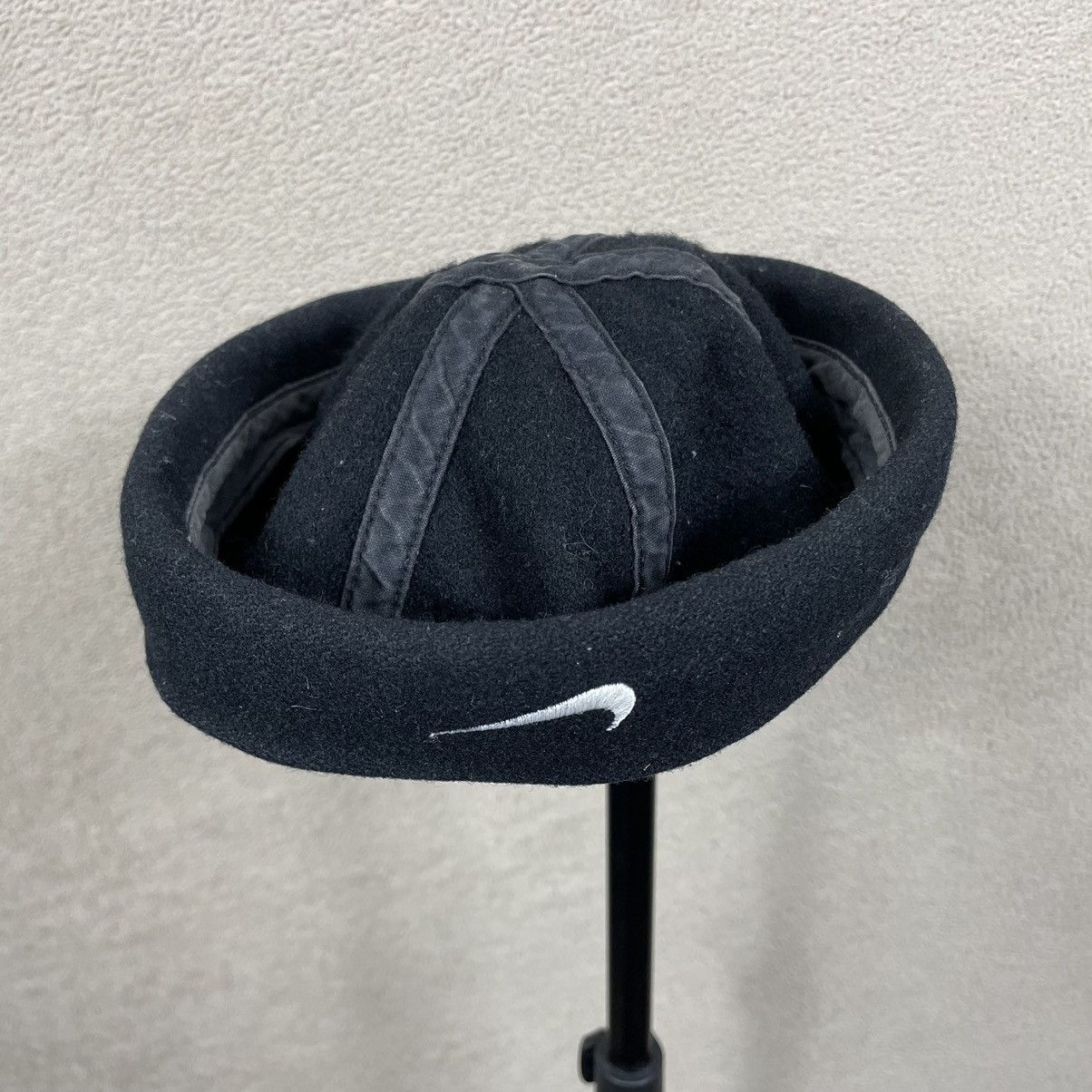 Nike × Vintage Nike Swoosh 1990’s Wool Beanie Rare Size ONE SIZE - 3 Thumbnail