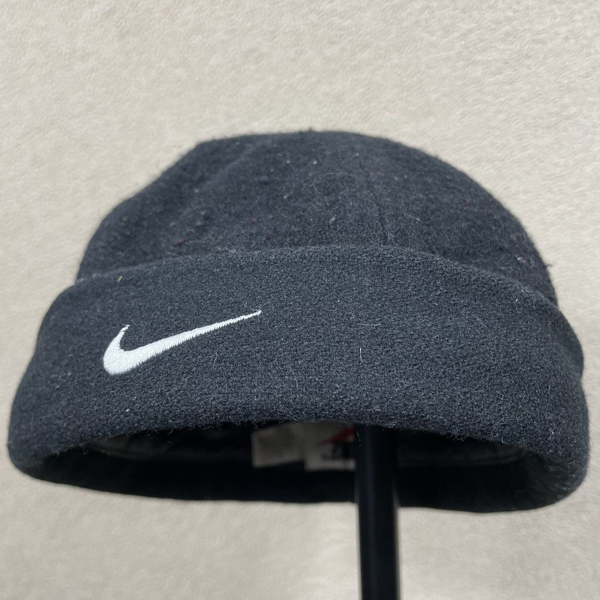 Nike × Vintage Nike Swoosh 1990’s Wool Beanie Rare Size ONE SIZE - 2 Thumbnail