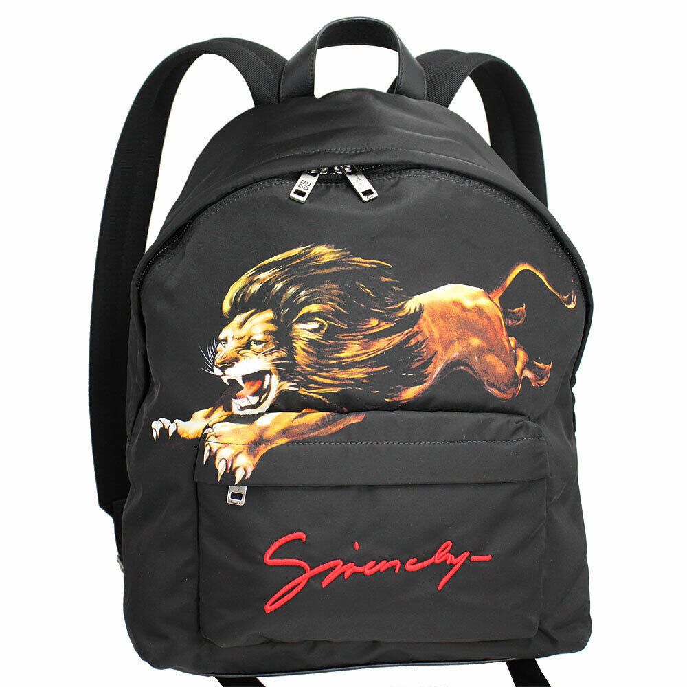Givenchy GIVENCHY LION PRINT BLACK NYLON BACKPACK Grailed