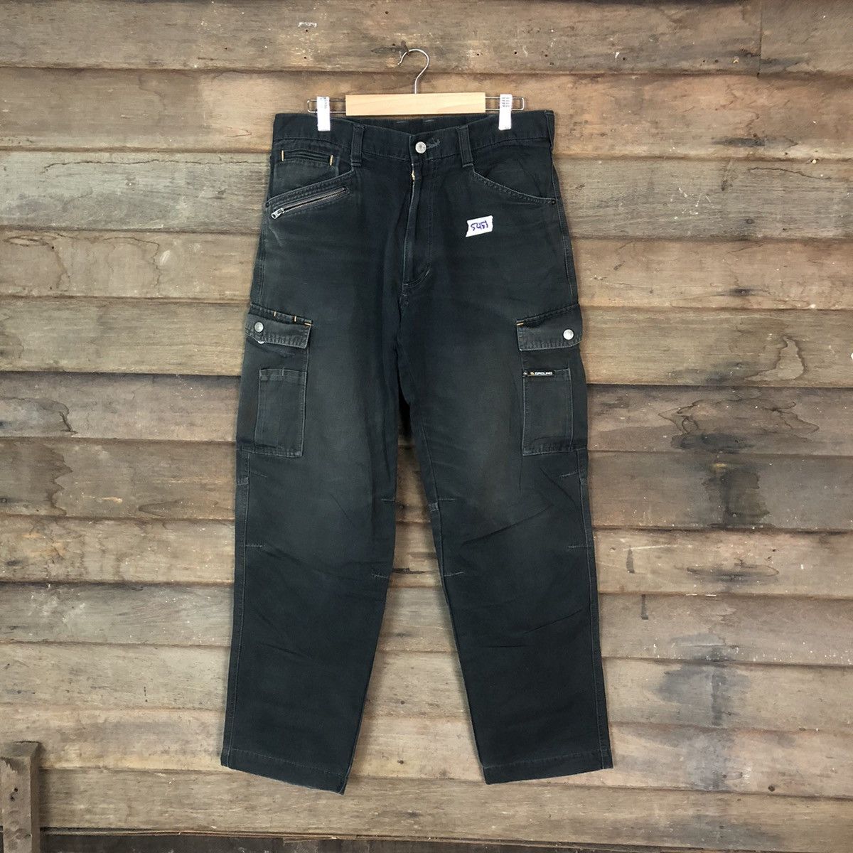image of Faded Glory G.ground Dark Blue Utility Cargo Pants 5451, Men's (Size 32)